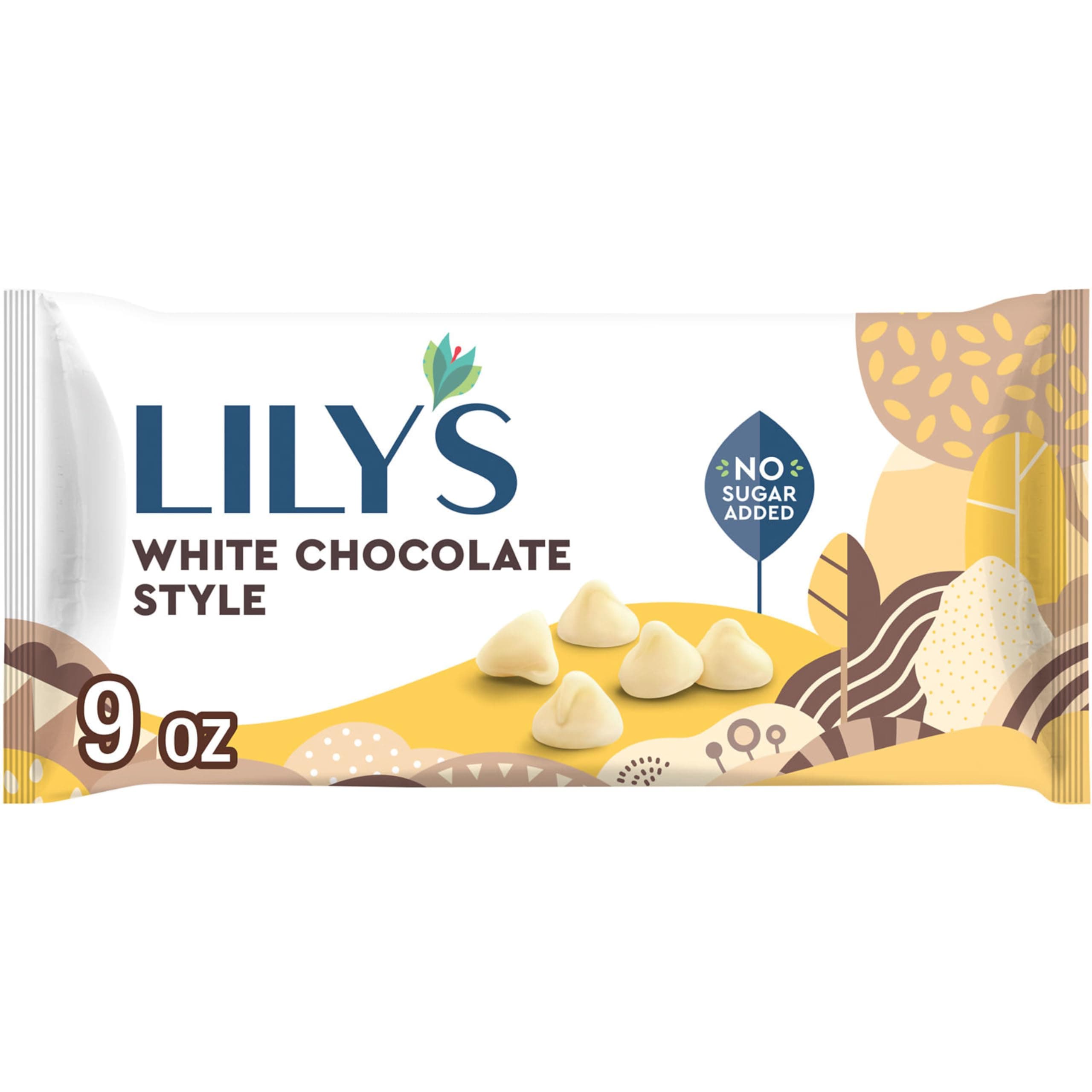 Lily's Chocolate White Chocolate Baking Chips 9 Ounce