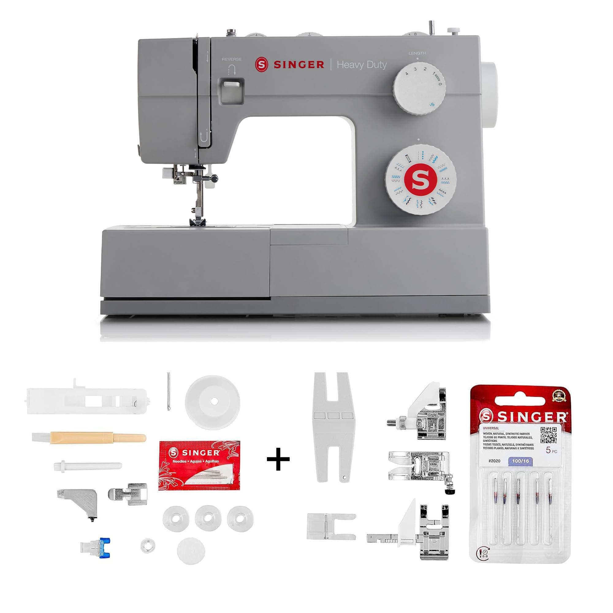 Heavy Duty 4423 High Speed Sewing Machine with Accessory Kit | Strong Motor With Enhanced Piercing Power, 97 Stitch Applications, Full Metal frame, 1-step Buttonhole & LED Light