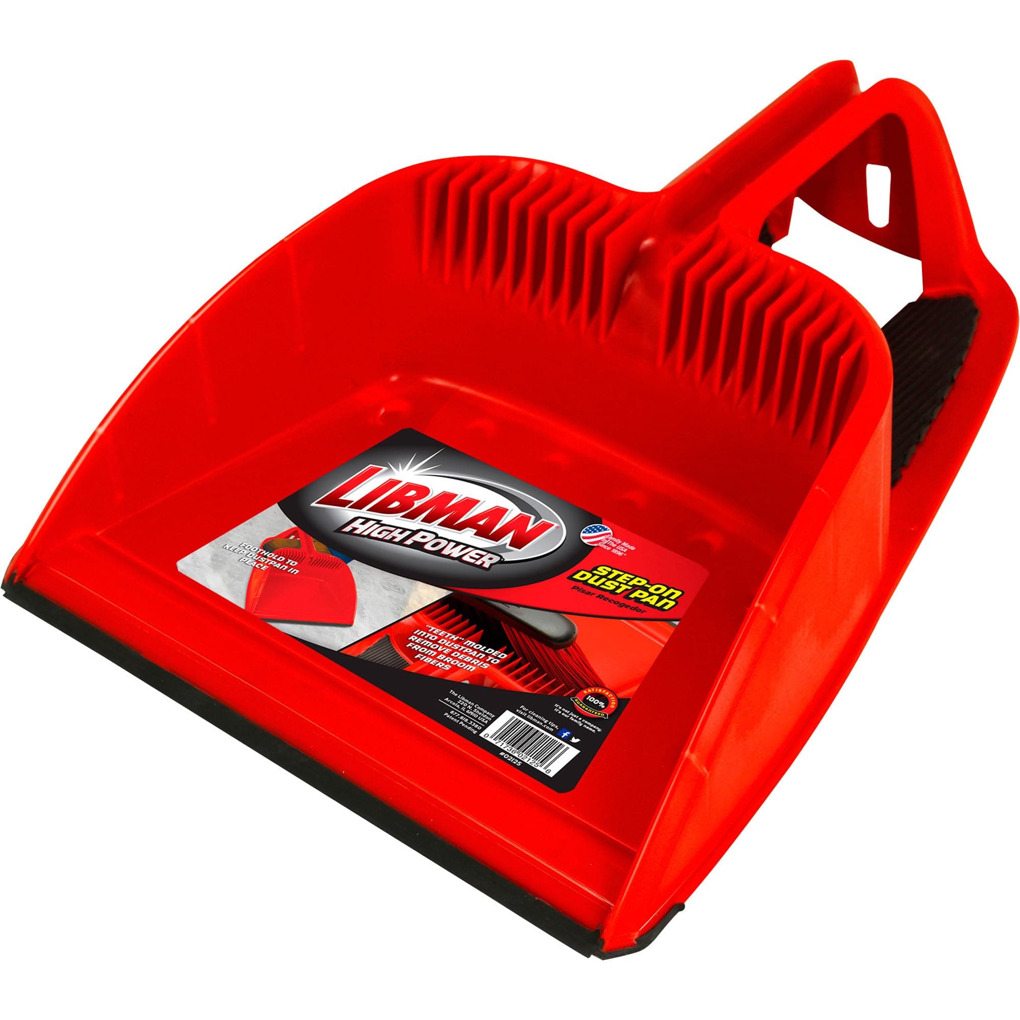 Libman 2125 Step-On Dust Pan with Molded Cleaning Teeth