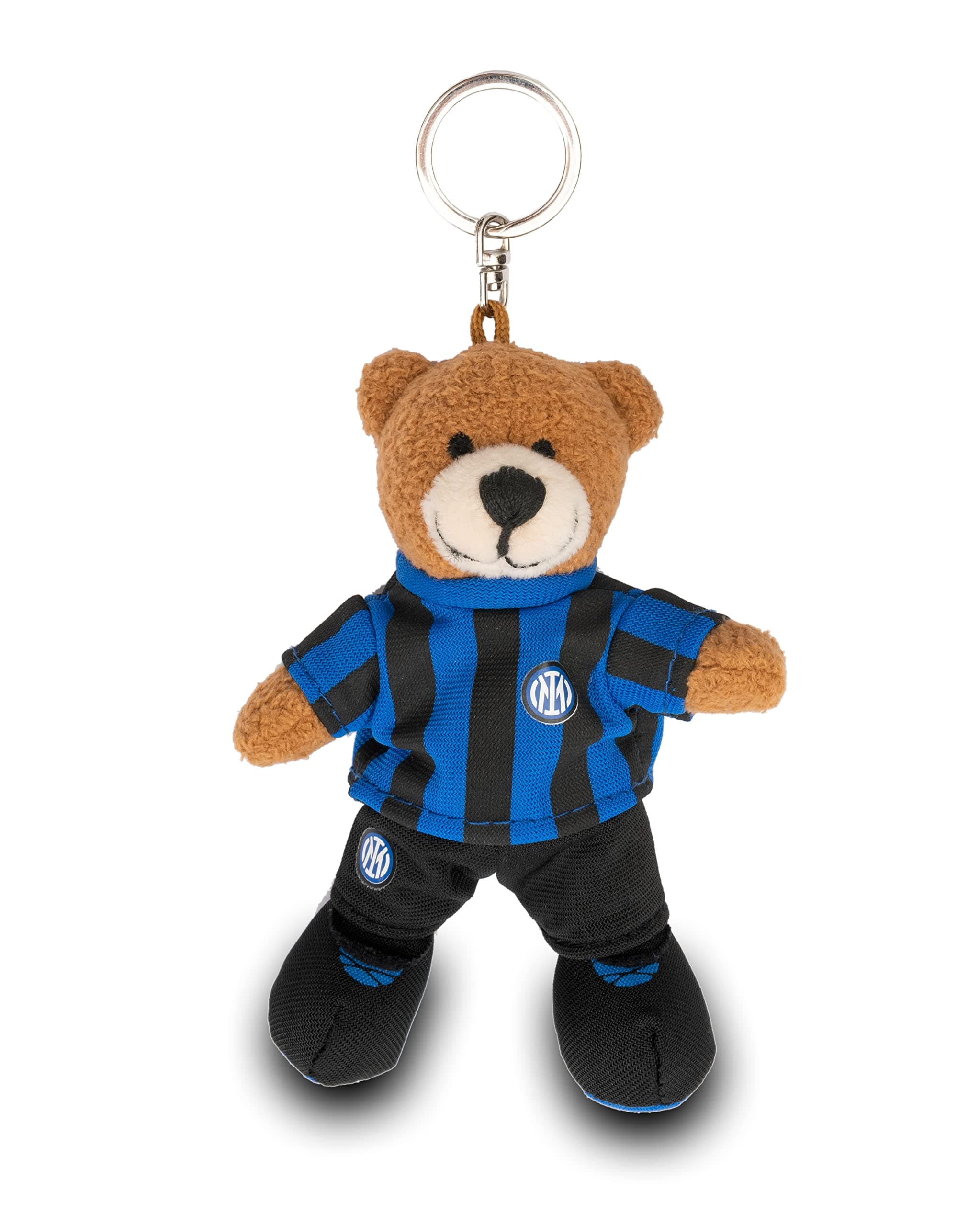 Inter Key Ring with Plush Official F.C Keyring, Logo New, 10 cm, 41713, Beige