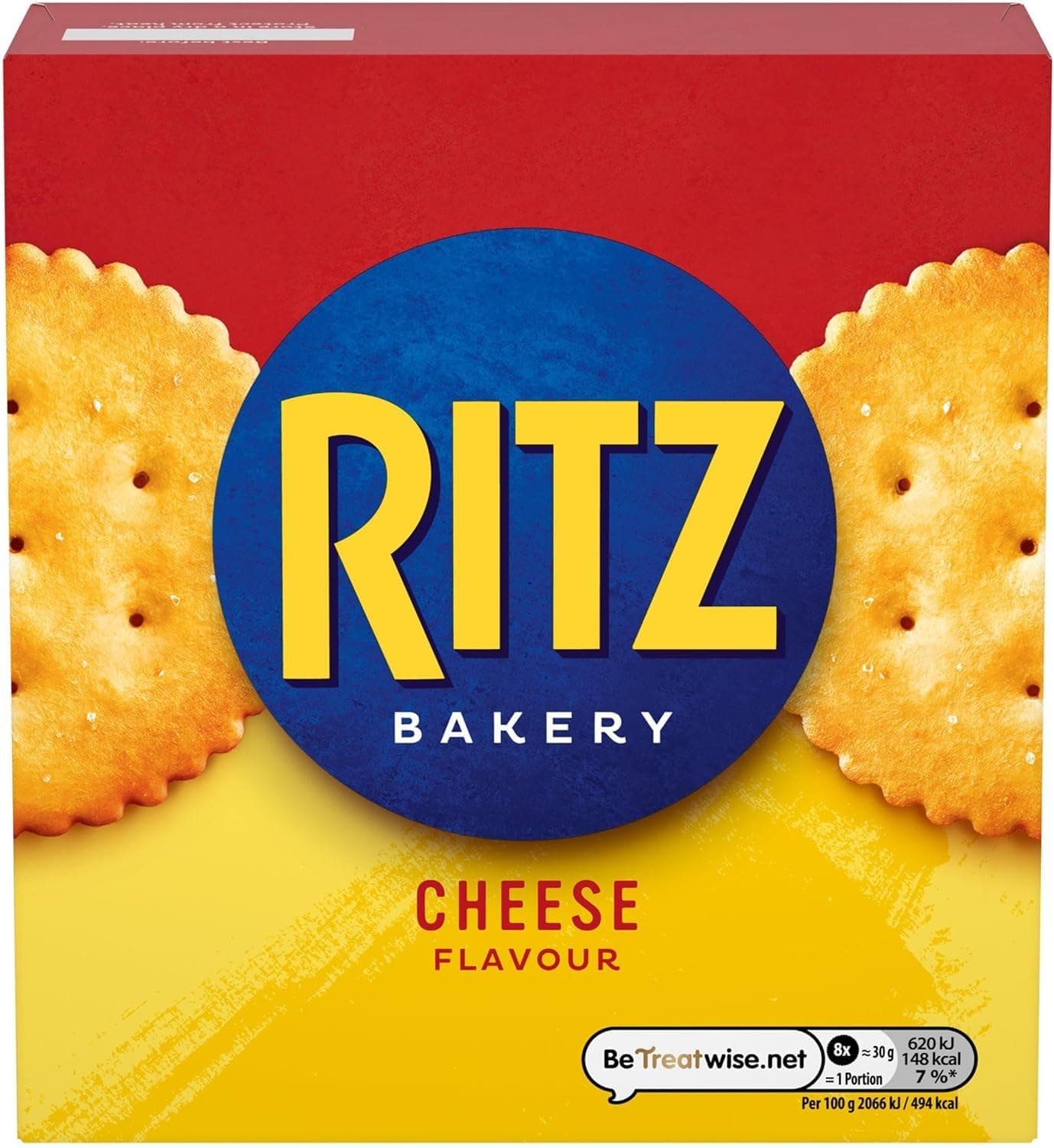 Ritz Cheese Flavoured Cracker Box, Classic Savoury Crackers Perfect For Any Snacking Occasion, 140 g (Pack of 1)