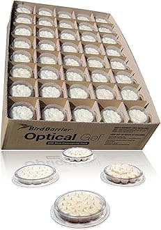 Bird Barrier Optical Gel Bird Deterrent – 200 Pack All-Natural Bird Gel – Deters Most Species Including Pigeons, Woodpeckers, Gulls, Crows, Starlings – Ideal for Ledges, Balconies, Signs, Equipment