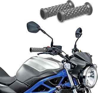 HAOBO2Pcs Motorcycle Handlebar Grips, 7/8" 22mm 24mm Motorcycle Comfort Hand Handlebar Grip Thruster Grip, Non Slip Rubber Hand Handle Grips Dirt Bike Parts Universal for Motorcycle, Bike