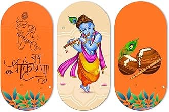 Artvibes Designer Wooden Wall Hanging Decoration Items for Home | Gifts | Bedroom | Wooden Wall Hanger | Mdf Wall Decoration for Living Room | Artworks | Modern Decor Items (WH_9019N), Set of 3