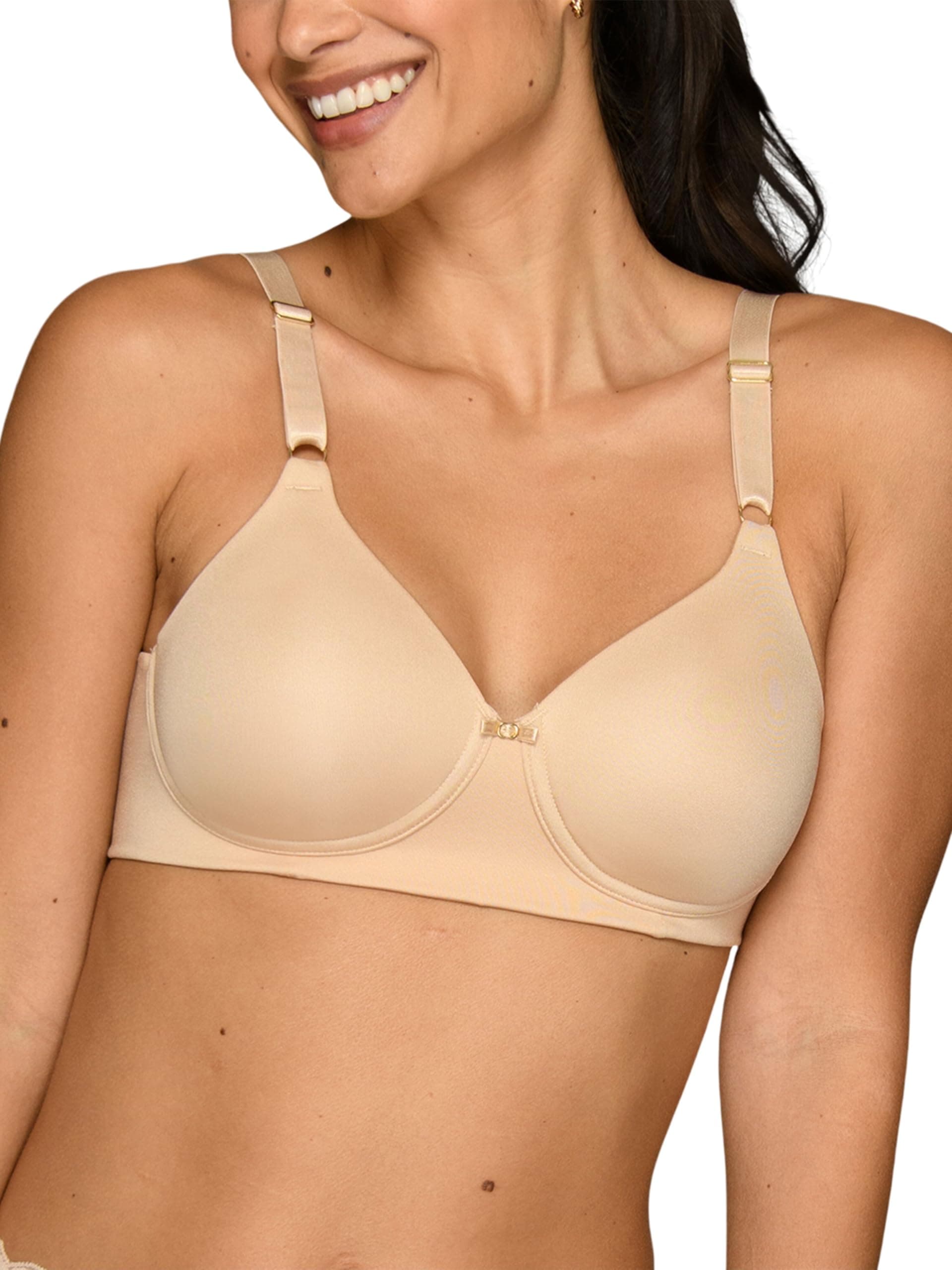 Women's Full Coverage Beauty Back Smoothing Bra, 4-Way Stretch Fabric, Lightly Lined Cups up to DD