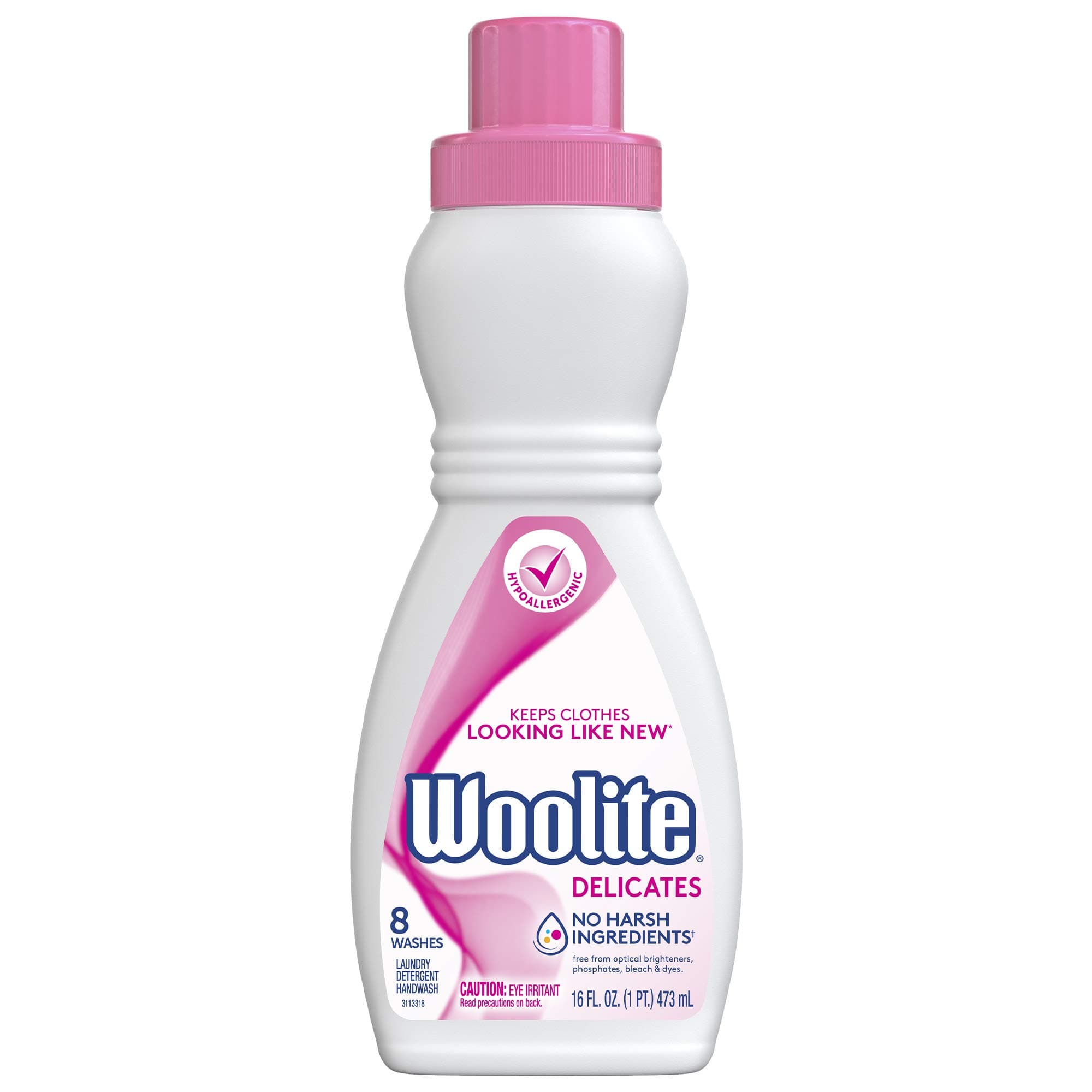 Woolite Delicates Liquid Laundry Detergent for Machine and Hand Wash – Gentle Care for Silk, Wool & Fine Fabrics, 16oz