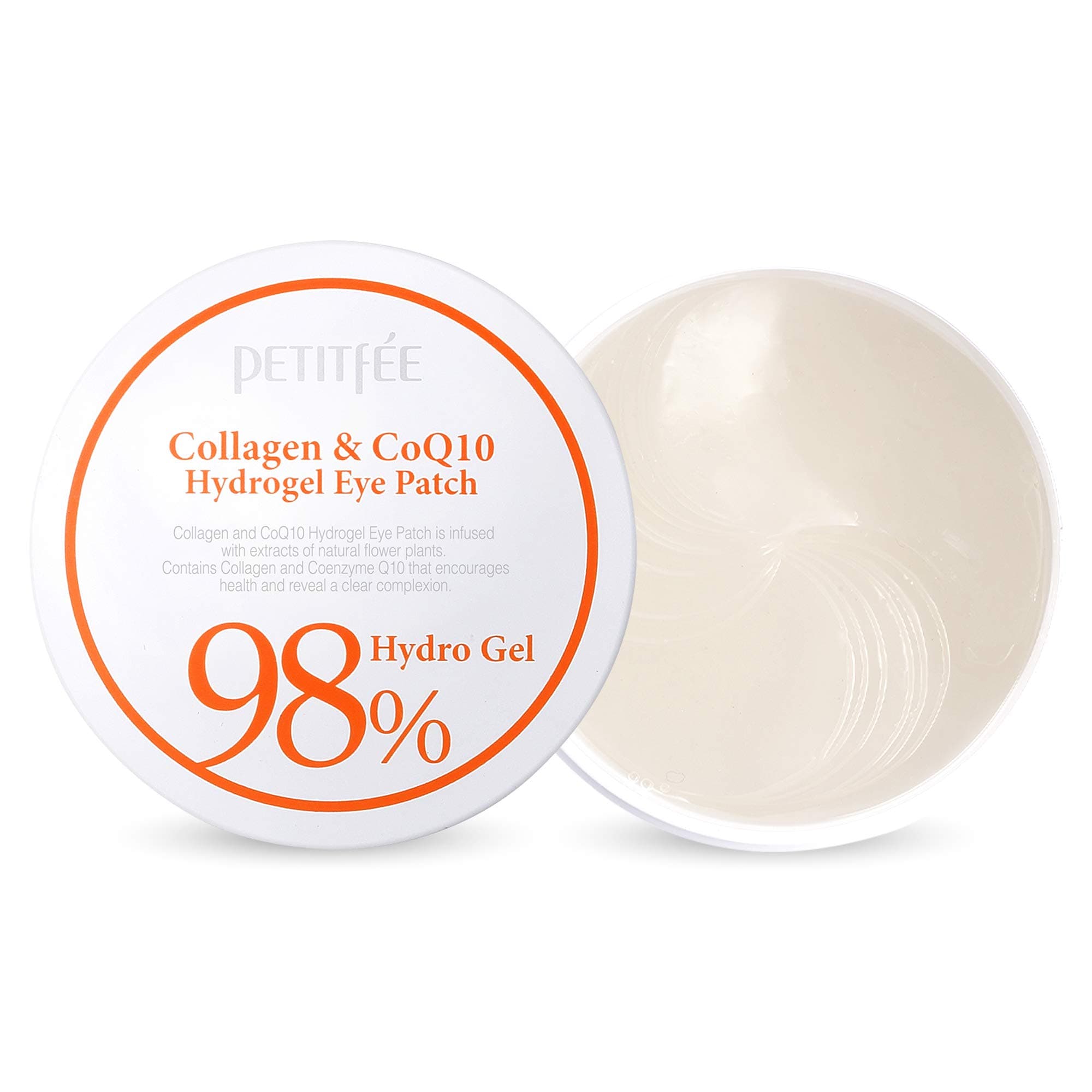 [PETITFEE] Collagen & Co Q10 Hydrogel Eye Patch 60 pcs(30 pairs) / wrinkles,moisture/Korean Cosmetics