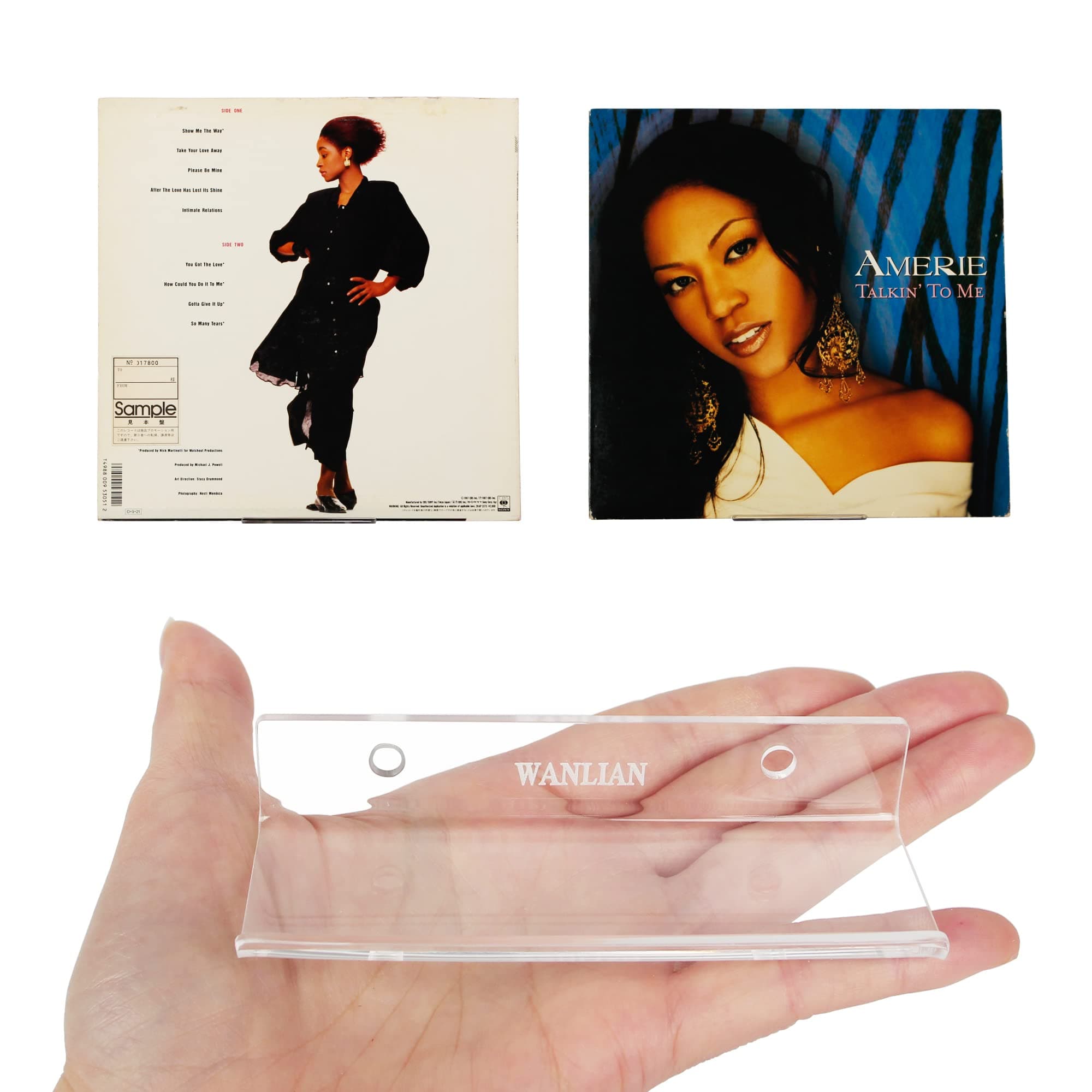 Vinyl Record Shelf Wall Mount 10 Pack, 3.93 inch Clear Acrylic Album Record Holder for Daily LP Listening, Vinyl Record Display with Installation Hardware (S Clear)