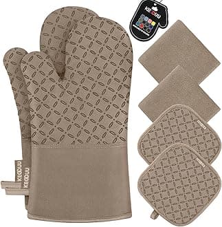 Oven Mitts and Pot Holders 6pcs Set