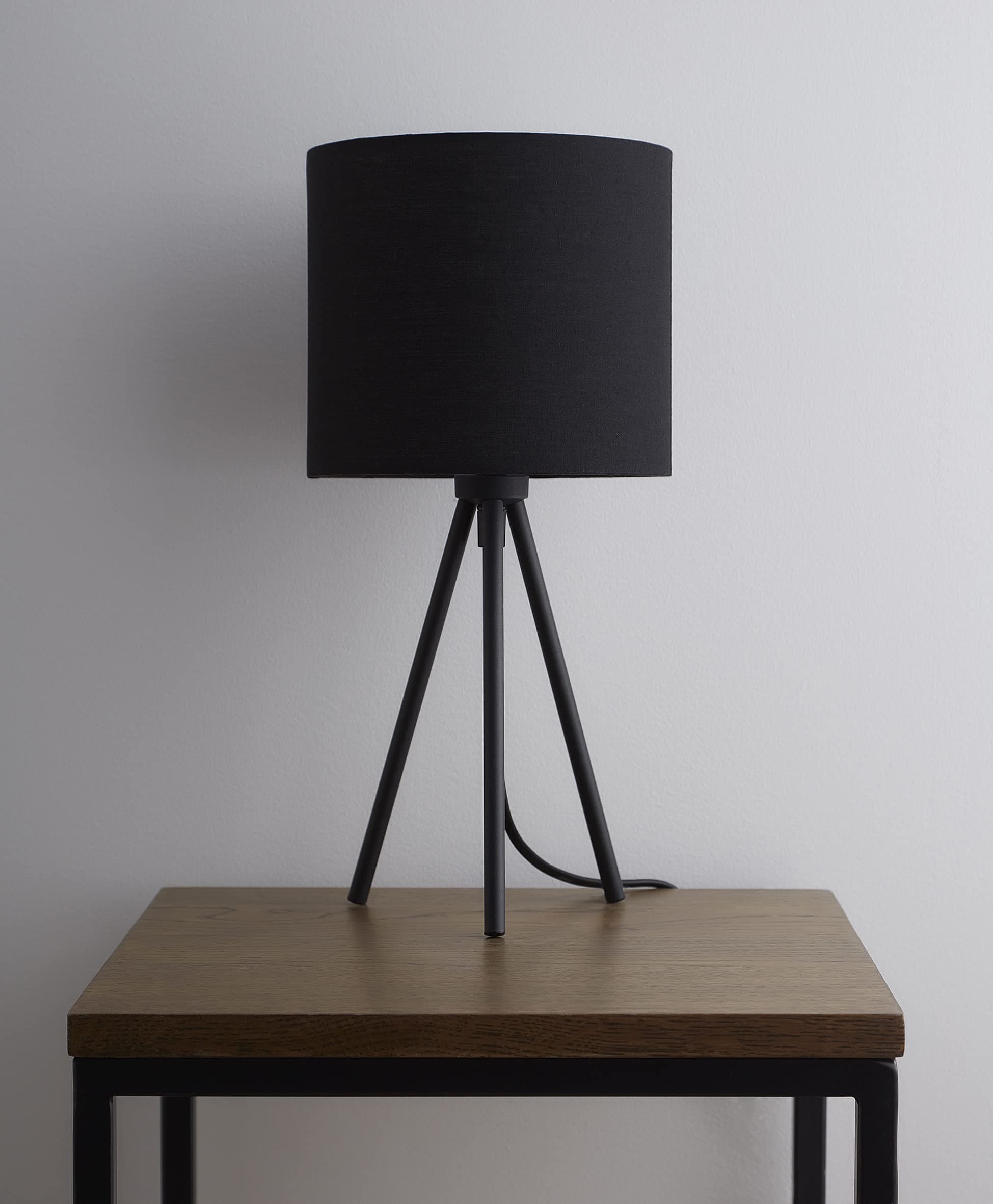 Leena Black Metal Tripod Table Lamp