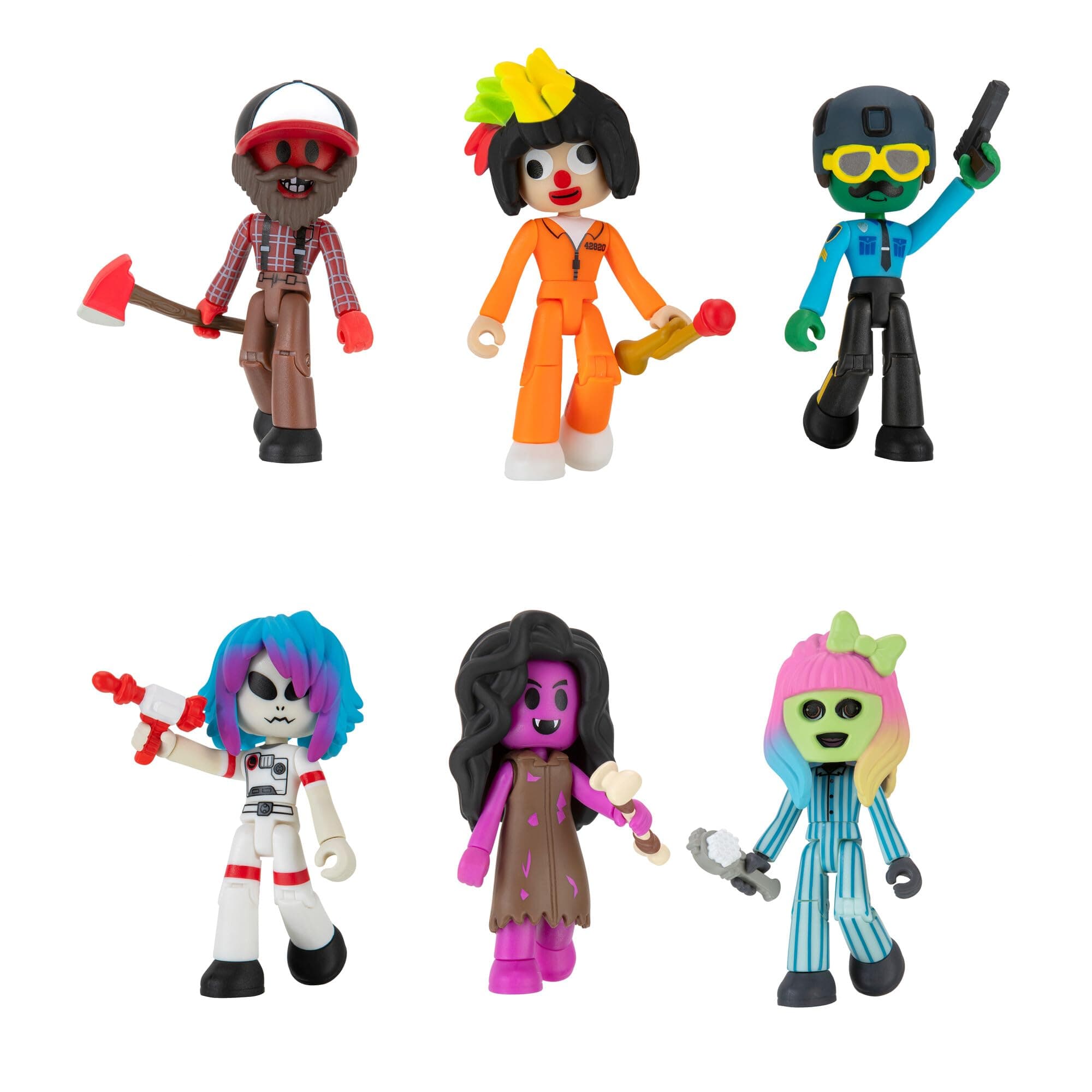 DEVSERIES Brookhaven's Most Wanted - Six 2.75-Inch Mix-and-Match Figures with Unique Accessories and Exclusive Virtual Item Code