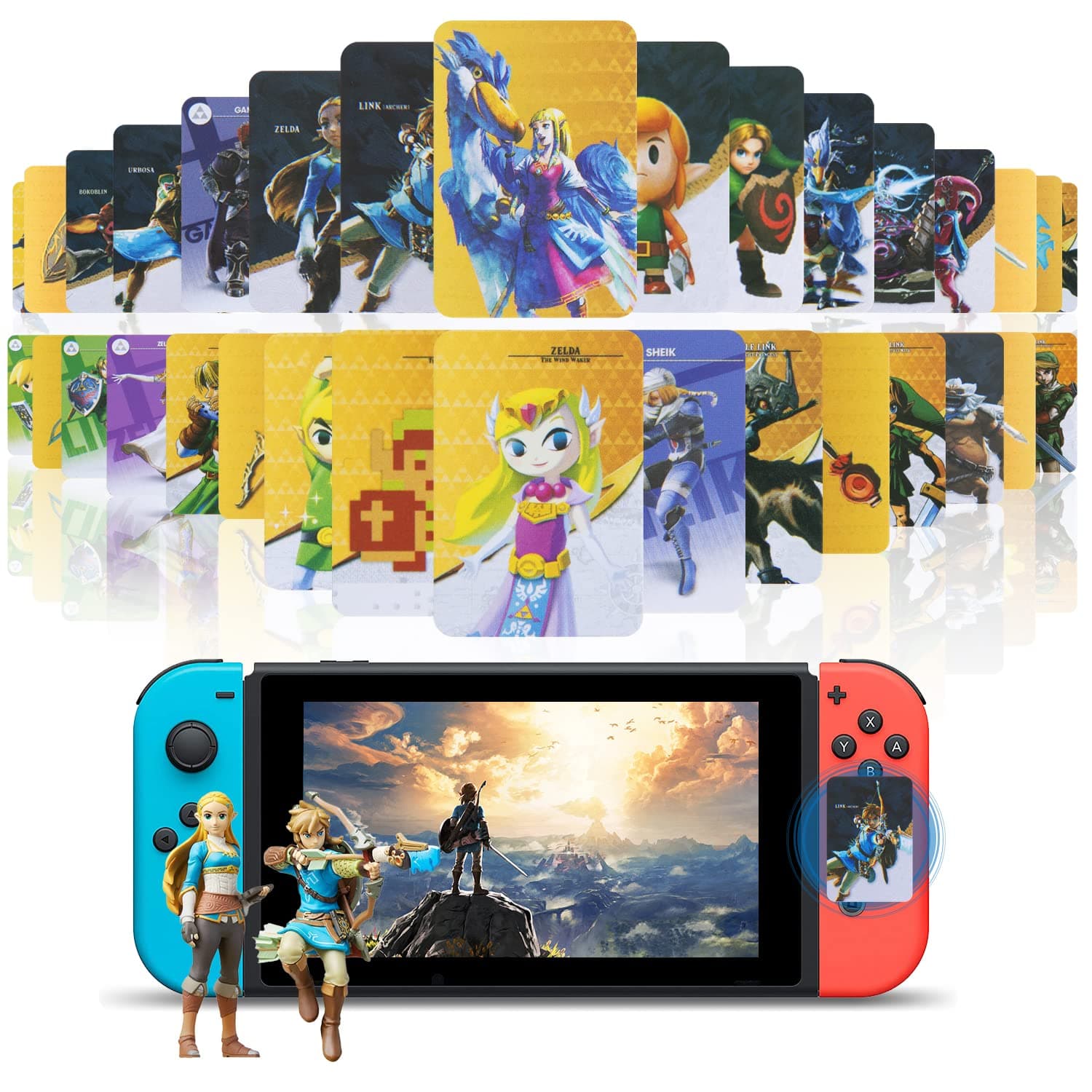 [Newest Version] 32pcs Mini NFC BOTW Amiibo Cards Full Amibo Set Compatible with Legend of Zelda: Breath of The Wild