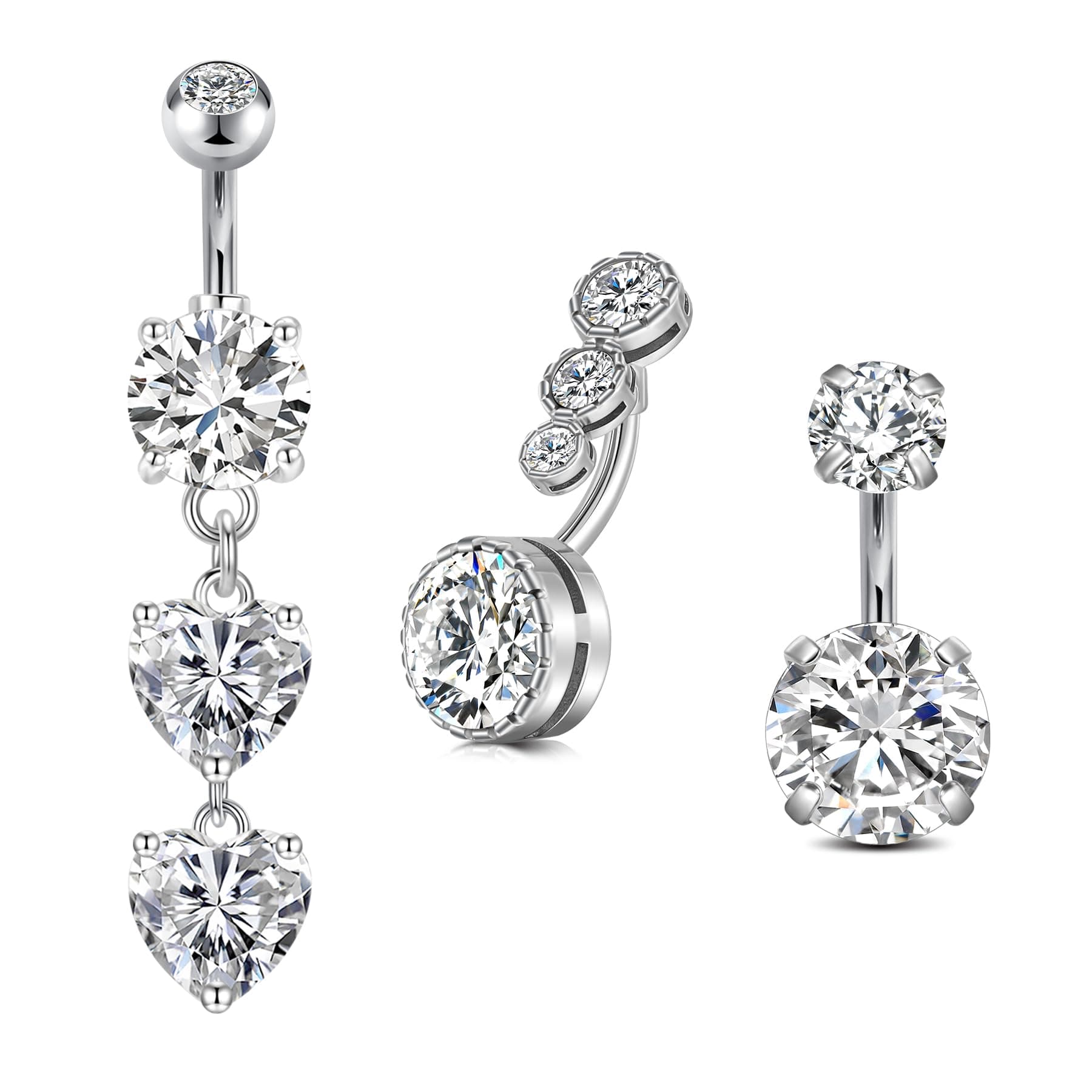 Belly Button Ring Short Bar Belly Ring Short Belly Button Rings Surgical Steel 6mm Belly Rings for Women Small Belly Button Piercing Navel Rings Piercing Jewelry