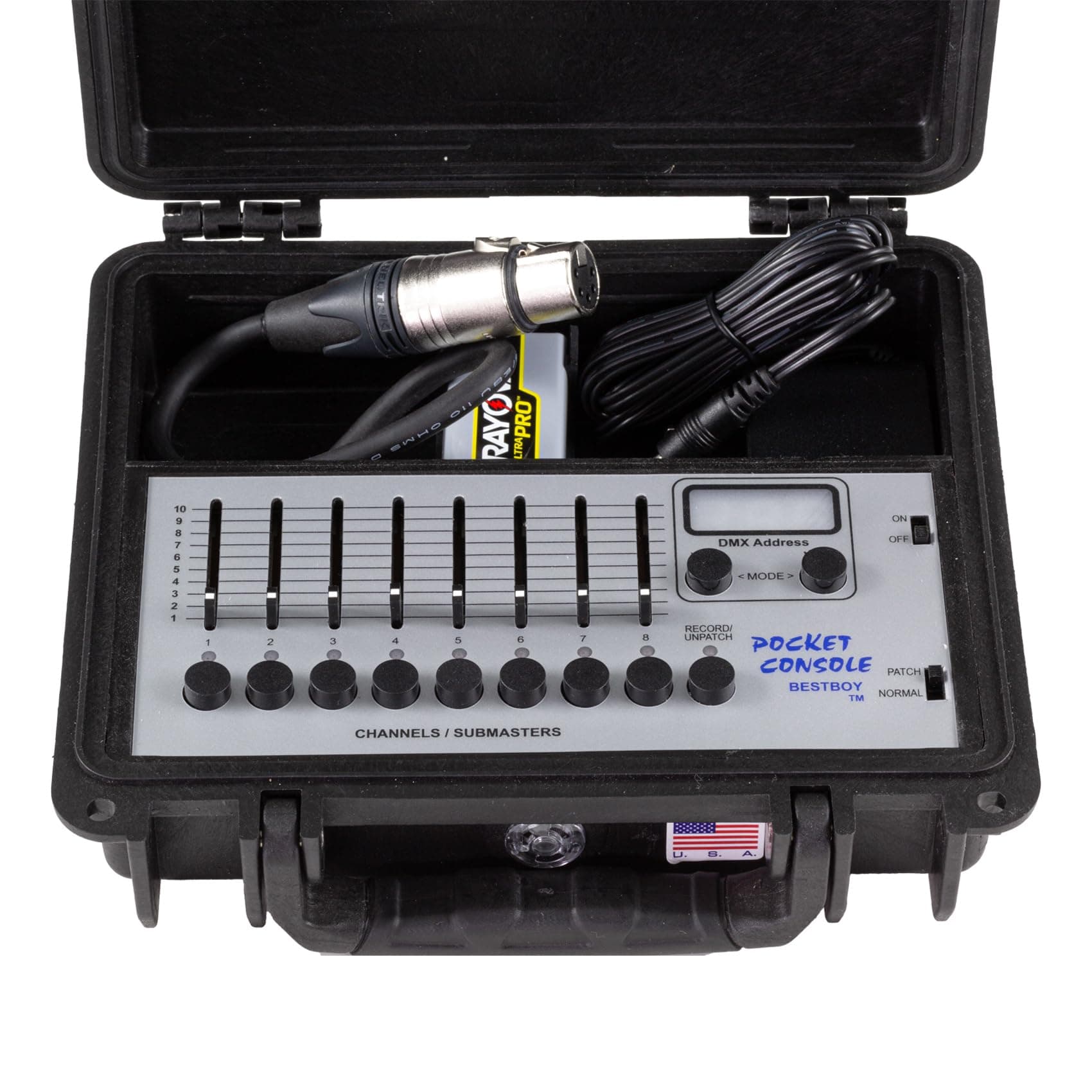 Best Boy 2 Pocket Console DMX with Playback-8 Dimmer Tester Lighting Console by BCi - Baxter Controls Inc