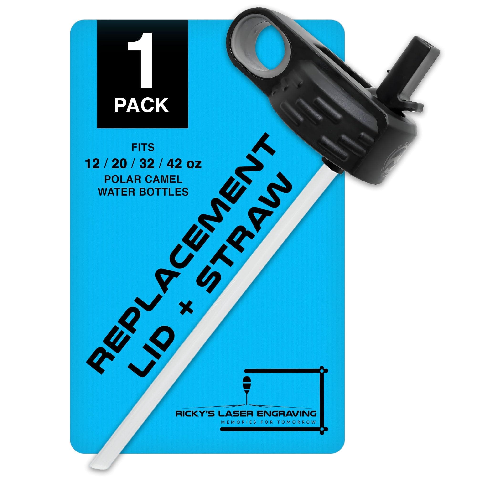 Polar Camel Lid Replacement 20 oz 32oz 40oz 12oz 1Pack - Water Bottle with Straw, Flip Top