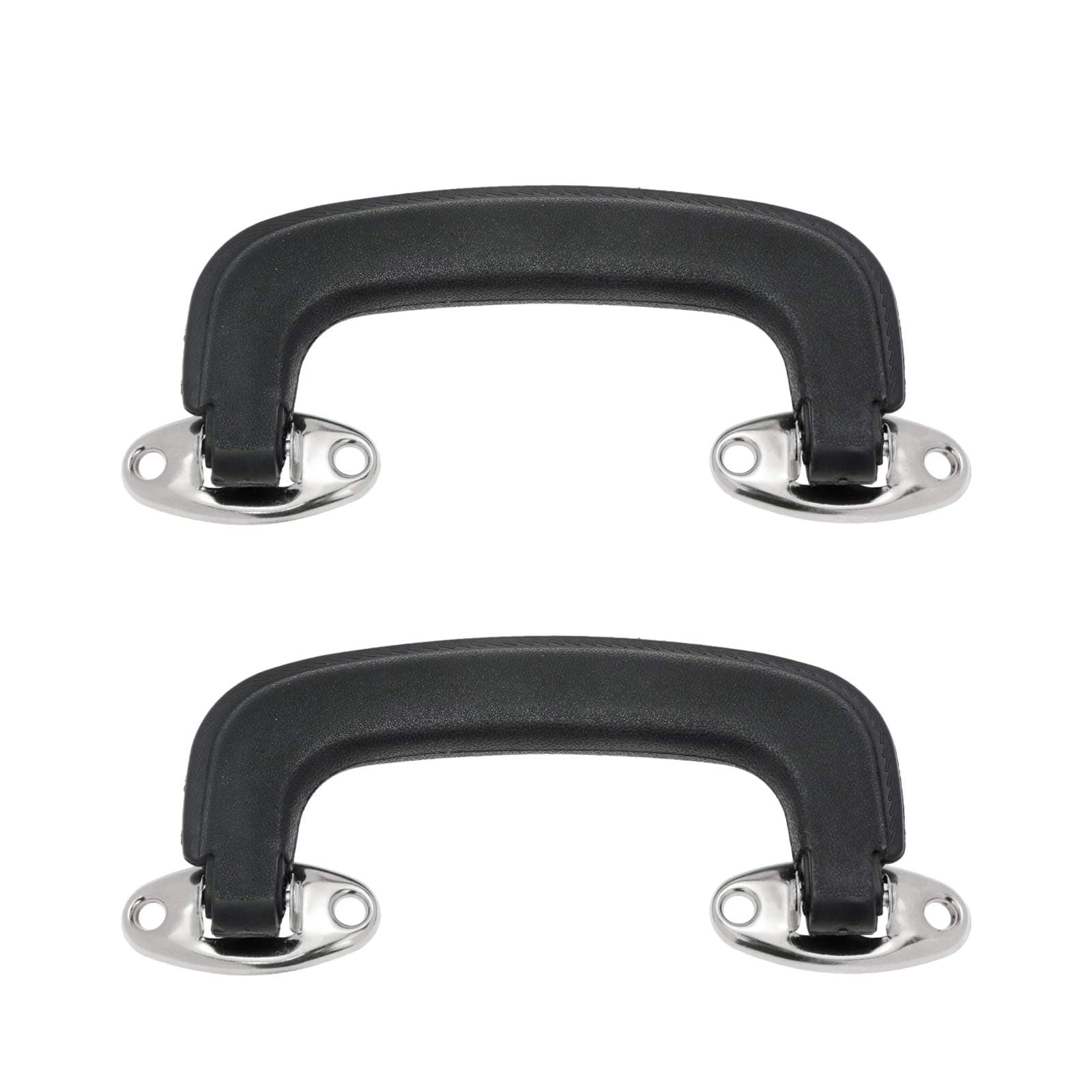 Geesatis 2 Pcs Black Plastic & Iron Pull Handles for Suitcase, Trunk, Guitar Case, Box Accessories, 125 x 55 mm / 5 x 2.2 inch, Easy to Install, Durable