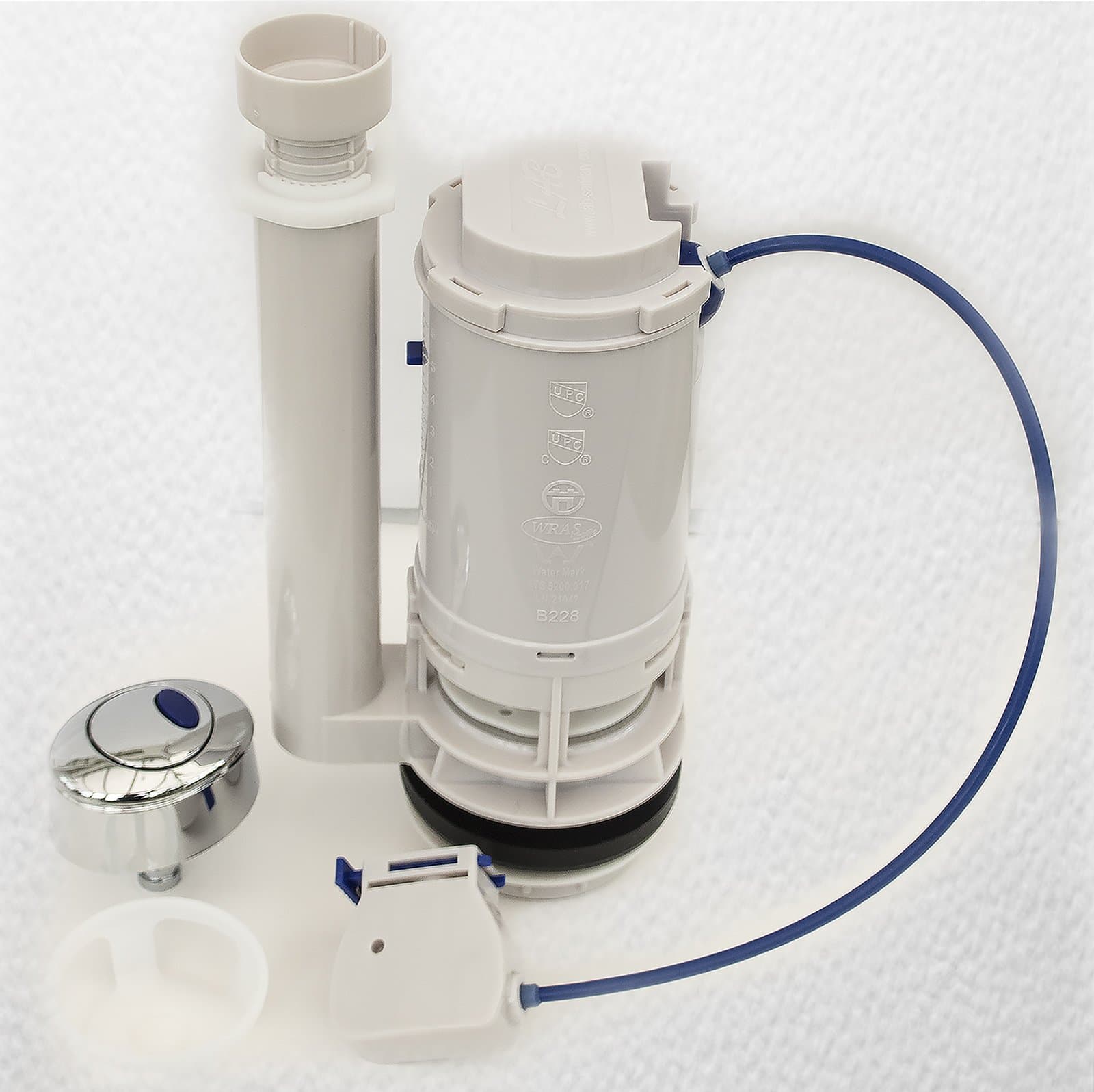 LAB B228 Flush Valve (Arcadia) Dual Flush with C216 Chrome 2 inch B&Q Toilets WC