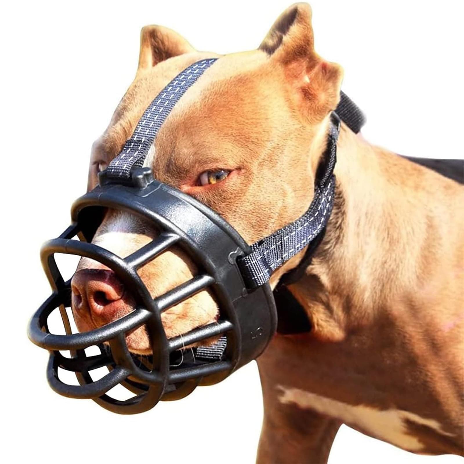 Dog Muzzle,Soft Basket Silicone Muzzles for Dog,Prevent Biting Chewing and Barking, Allows Drinking and Panting (Size 3)