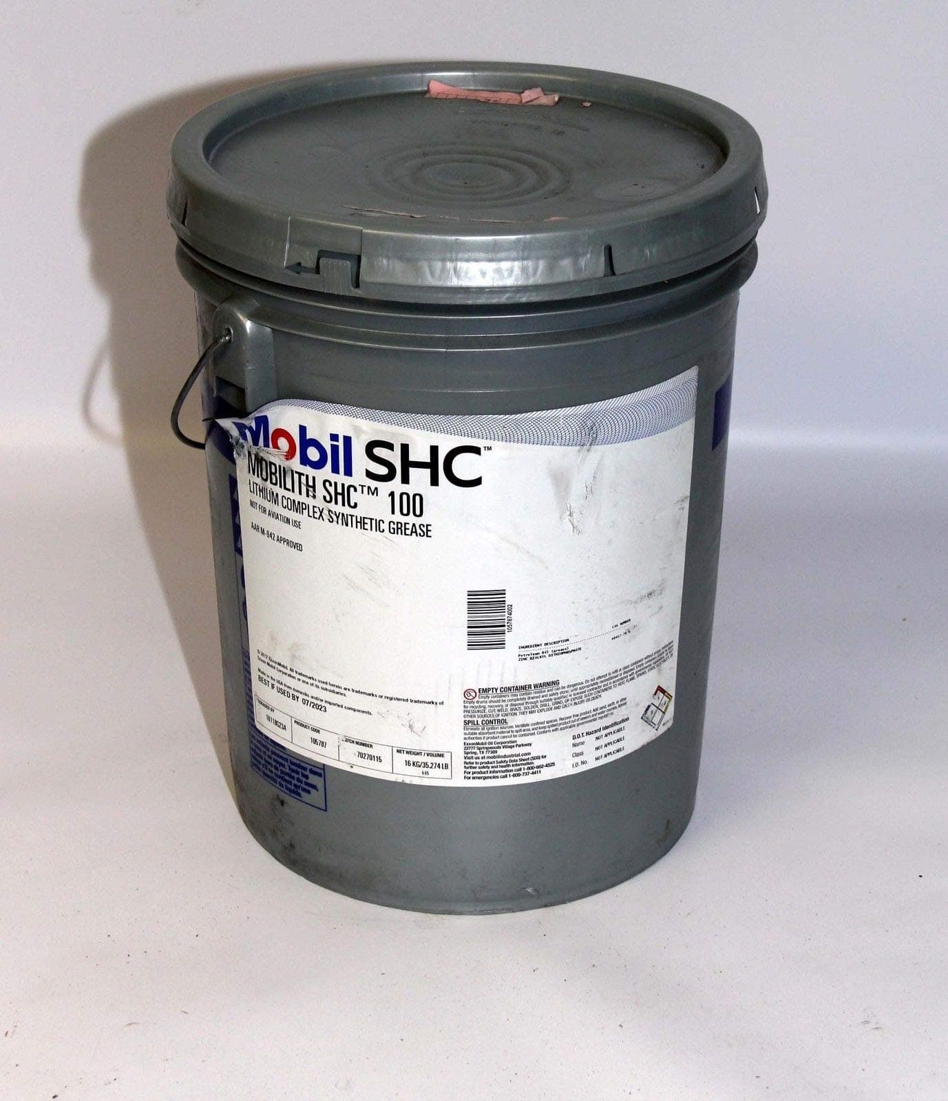 Mobil SHC Mobilith SHC 100 Lithium complex synthetic grease 5 gal (35 lb) pail