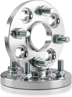 Customadeonly 2 Pieces 0.59" 15mm Wheel Spacers Adapers 4x108 to 4x108 Hub Centric with Hub Lip 63.4mm Center Bore 12x1.5 Thread Pitch