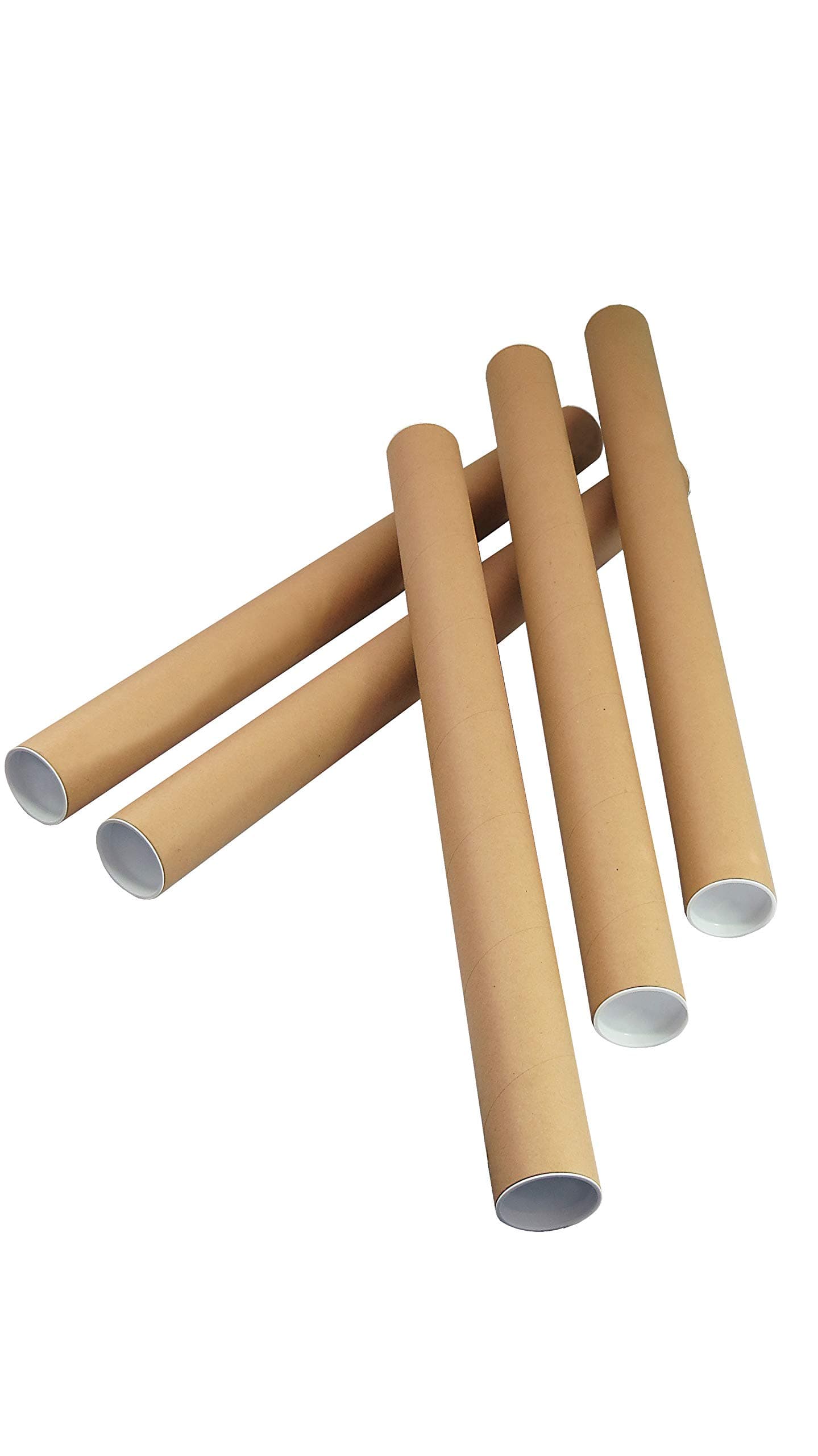 Globe Packaging 5 x A1 QUALITY POSTAL TUBES POSTER 630mm x 50mm ROLLS + END CAPS