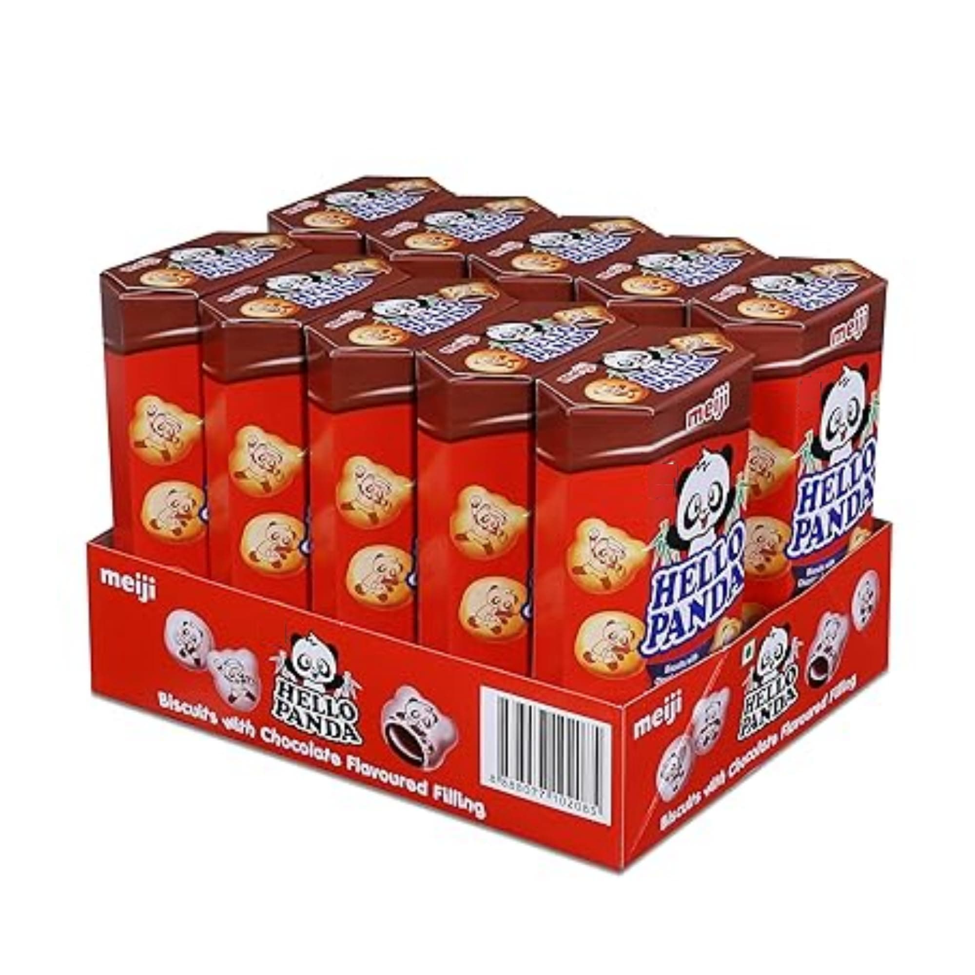 Hello Panda Chocolate Biscuits 57 g (Pack of 10)