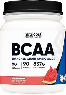 BCAA Powder (Watermelon, 90 Serv) - Optimal 2:1:1 Ratio