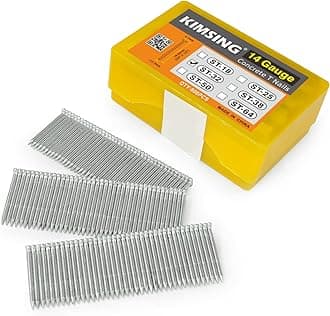 Kamsin ST64 14 Gauge Heavy Duty Pneumatic Concrete T Nailer, 1 Inch to 2-1/2 Inch T Nails, Air Power T Nail Gun for Truss Building, Construction Framing and Concrete Nailing (ST32 Nails(800 PCS/Box))