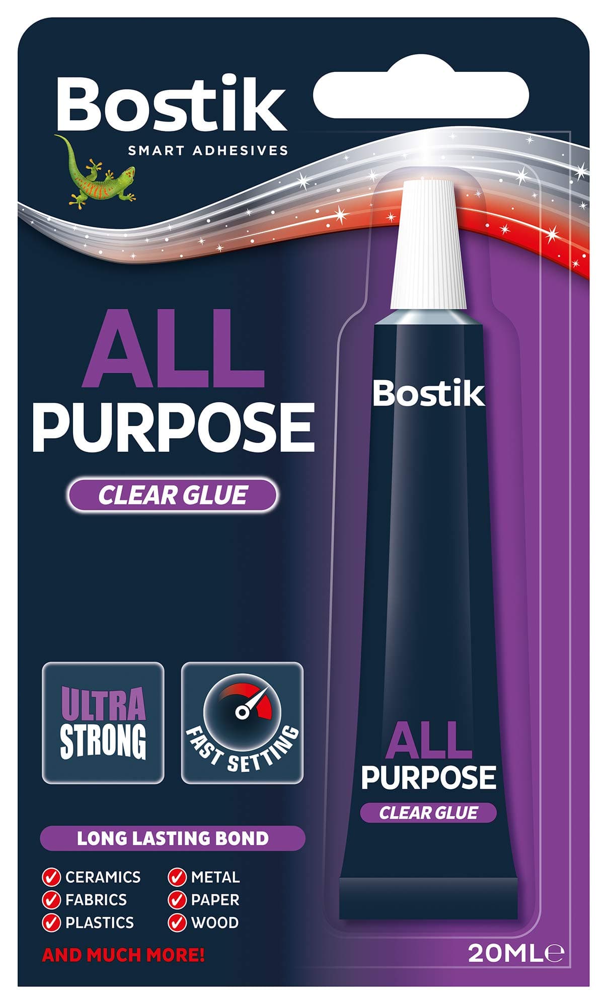Bostik 3 X All Purpose Clear Adhesive 20ml
