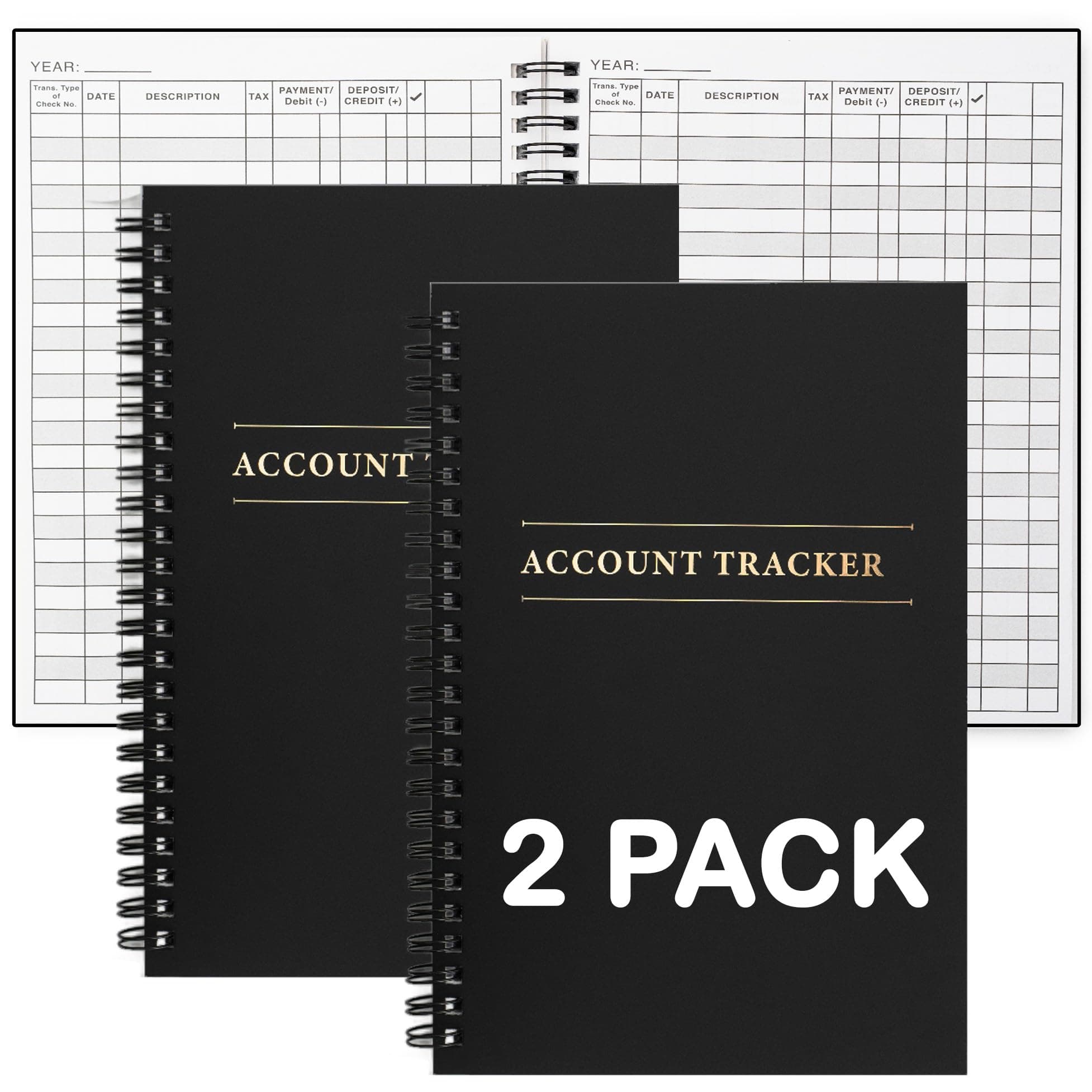2 Pack Expense Tracker Ledger Book- Finance Book for Home Budget Tracking, Business Bookkeeping -Home Budget notebook, Finance Planner- Expense Ledger for Small Business Bookkeeping (100 Pages 2 Pack)