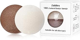 Natural Konjac Facial Sponges - Semicircles - for Gentle Face Cleansing and Exfoliation Eco-Friendly - Skincare Face Body Washing Cleaning - with White Pure and Wine Red,2pc. Set