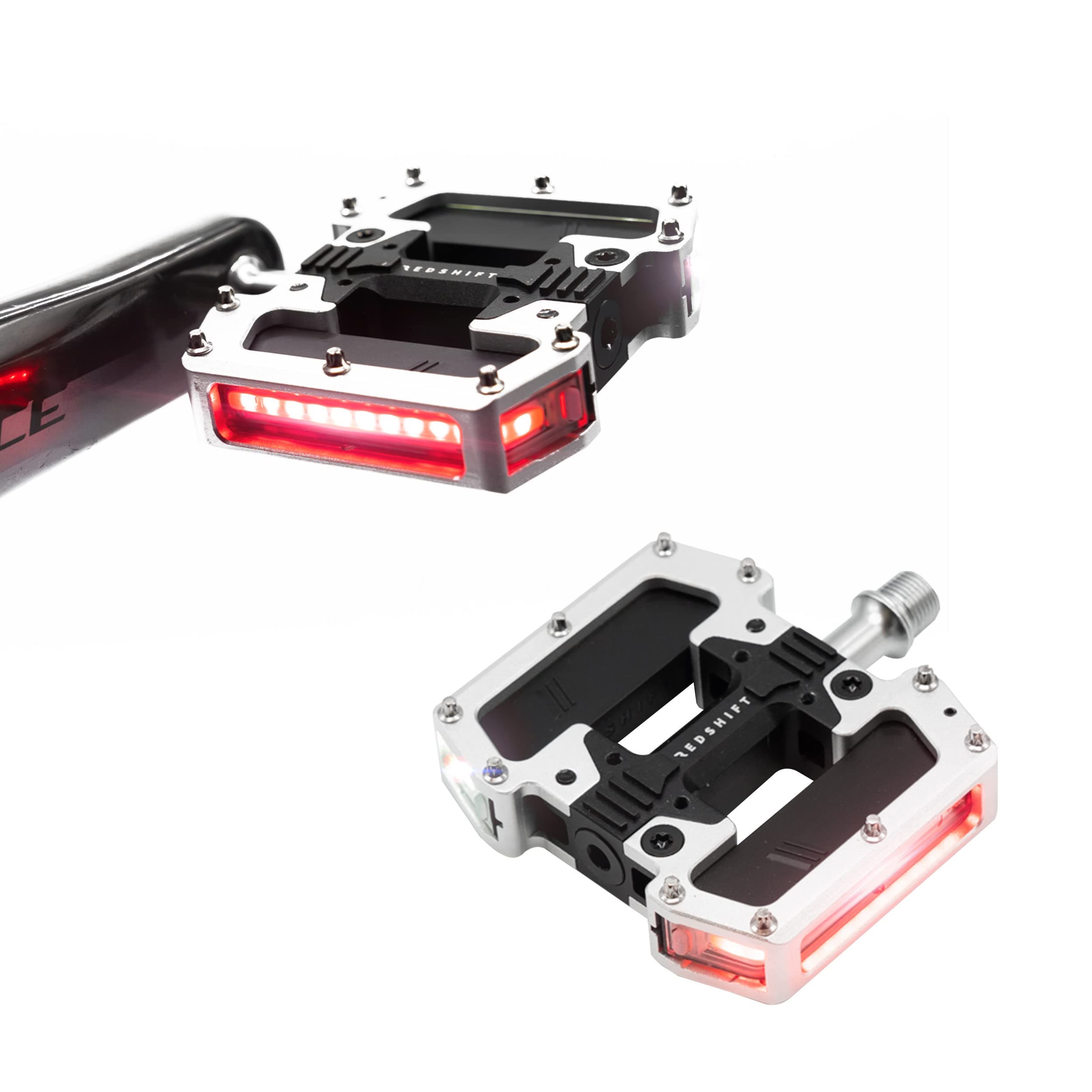 REDSHIFT ARCLIGHT PRO Flat Bicycle Pedals with LED Lights