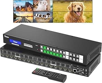 4K@30Hz HDMI Matrix 8x8 Seamless Switcher | 4x2 Video Wall Controller | Custom Splicing Modes | HDMI 1.4/HDCP/EDID | Audio Embedding & De-embedding | 6 Control Methods | Rack-Mount Design