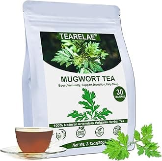 Mugwort Tea - 2g x 30 Count - 100% Pure Natural Dried Herbs - Premium Mugwort Herb Dried - Non-GMO - Sulfur-free
