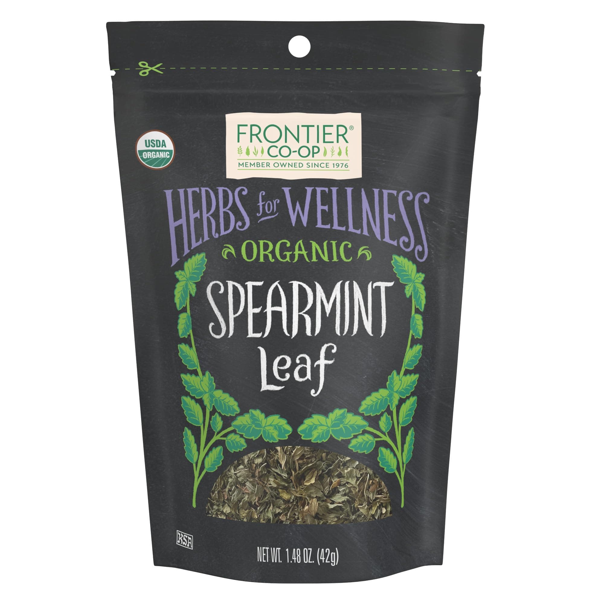 Frontier Co-op, Organic Spearmint Leaf, 1.48 oz (42 g)