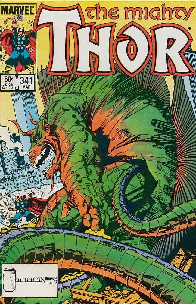 Thor #341 FN ; Marvel comic book | 1st Appearance Sigurd Jarlson