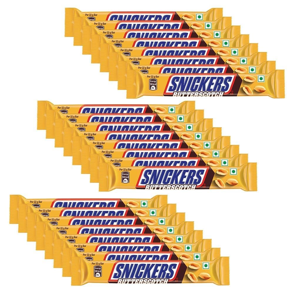 Snickers Butterscotch Chocolate Bar 24-Pack, 22g Each