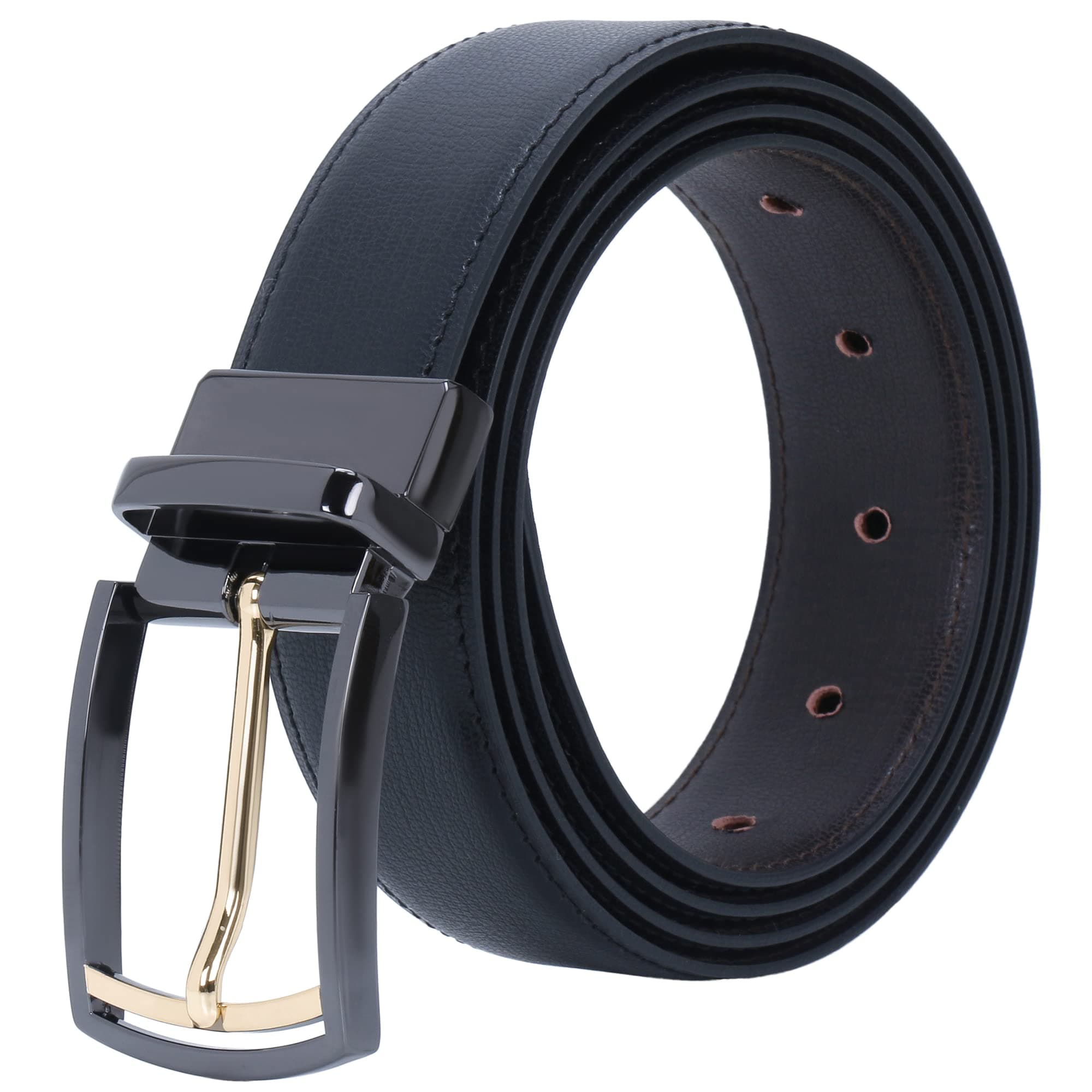 Labnoft Men's PU Leather Reversible Belt