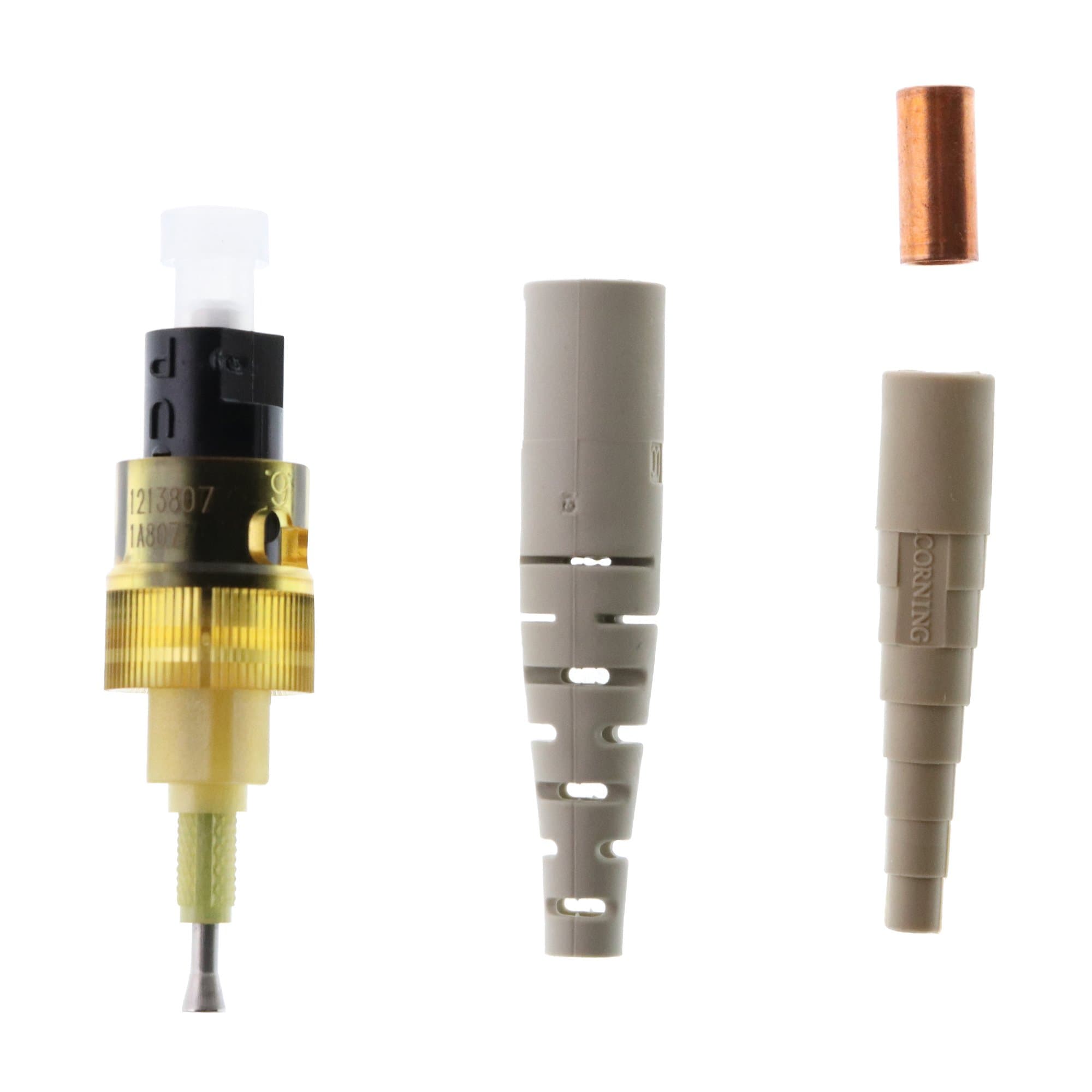 - CORNING 95-000-50 62.5 M MULTIMODE (OM1), Amber HOUSING, Beige Boot, Ceramic Ferrule, Logo, Single Pack, ST Compatible, UNICAM Standard-Performance Connector
