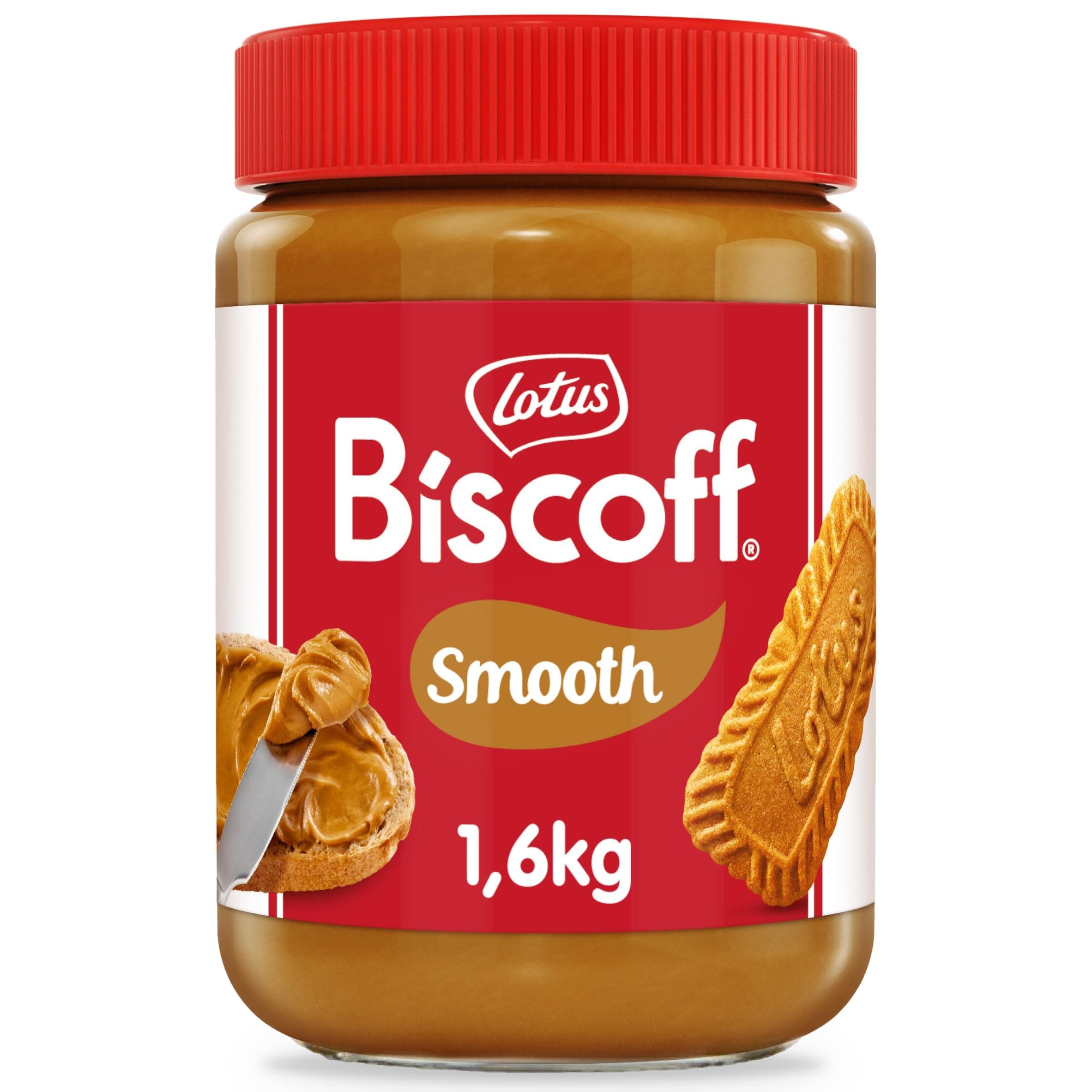 Sweet spread - Smooth - Extra Large Jar - Caramelised biscuit flavor - Vegan - Nut free - No colours or added flavours - 1.6kg