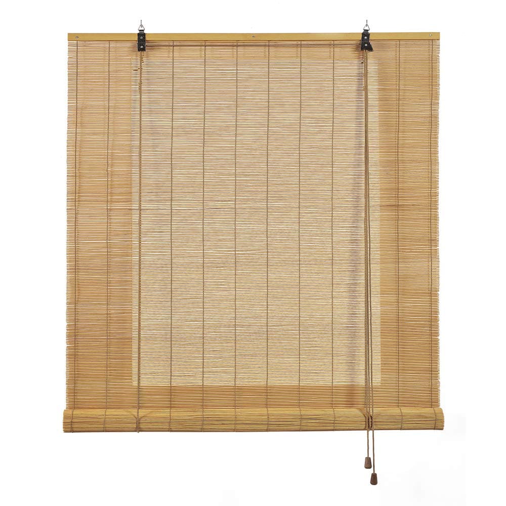 Estores Basic Natural Bamboo Roller Blind, hot Honey, 60x175cm