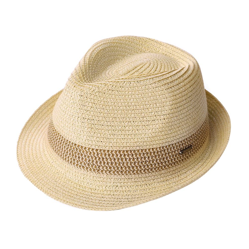 Packable Straw Fedora Panama Sun Summer Beach Hat Cuban Trilby Men Women 56-67cm