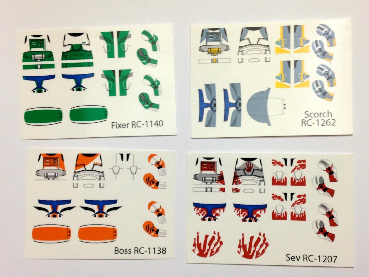 Delta Squad - Boss, Fixer, Sev, Scorch Waterslide Decals