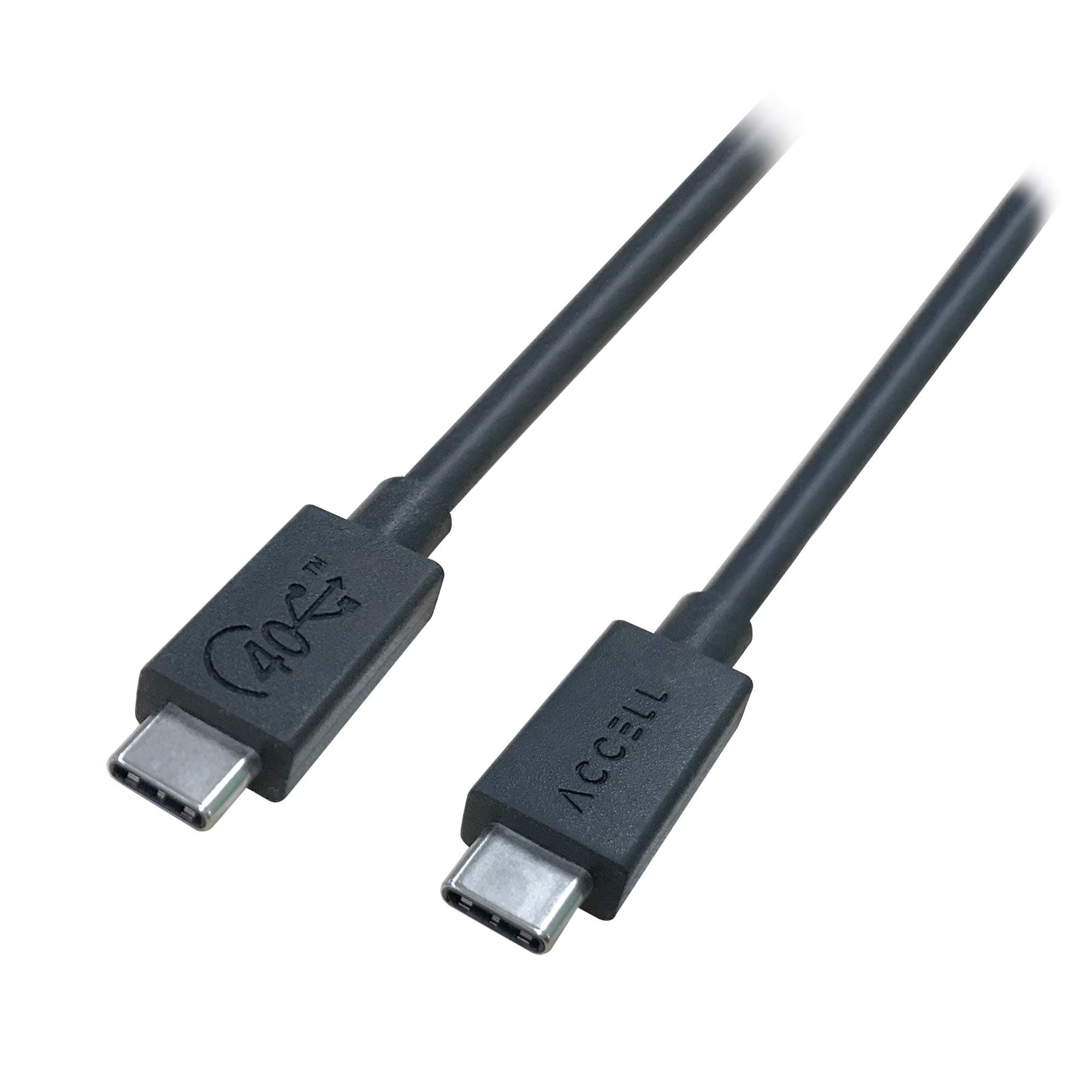 Accell USB4 40Gbps Type-C Cable - USB-IF Certified 40Gbps Gen 3 Cable, 8K/5K/4K, 100W PD, Compatible with USB 3.2/2.0 and Thunderbolt 3, 3.3ft / 1m