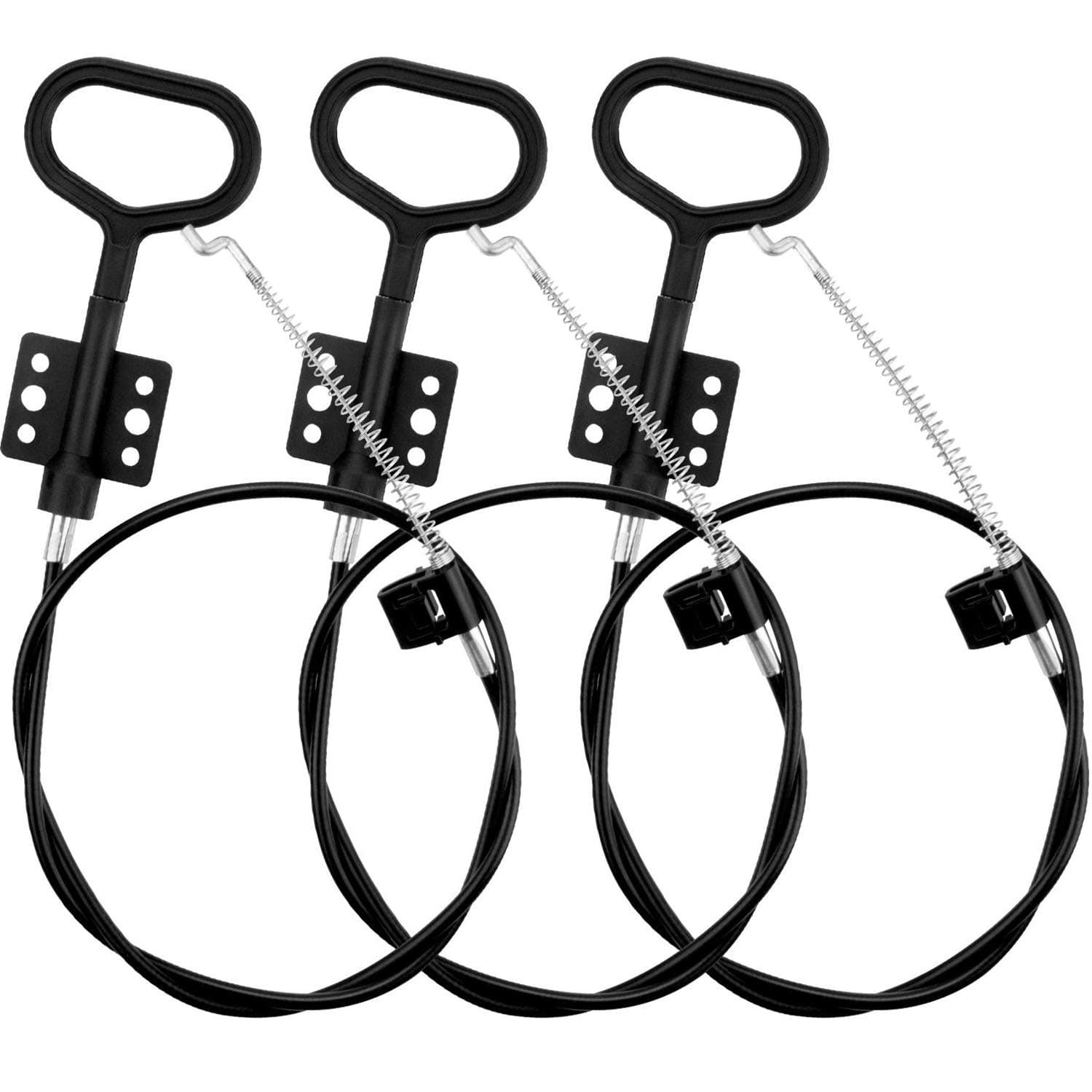Sofa Recliner Cables, 3 Pcs D-Ring Recliner Release Cables Couch Recliner Replacement Part Pull Handle Cable, Hook Exposed Cable Length (4.75") Total Length 36.5 Inch