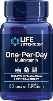 One-Per-Day Multivitamin - Essential Vitamins & Minerals - for Healthy Immune Function, Cellular, Blood Vessel, Heart & Brain Health - Non-GMO, Gluten-Free - 60 Tablets