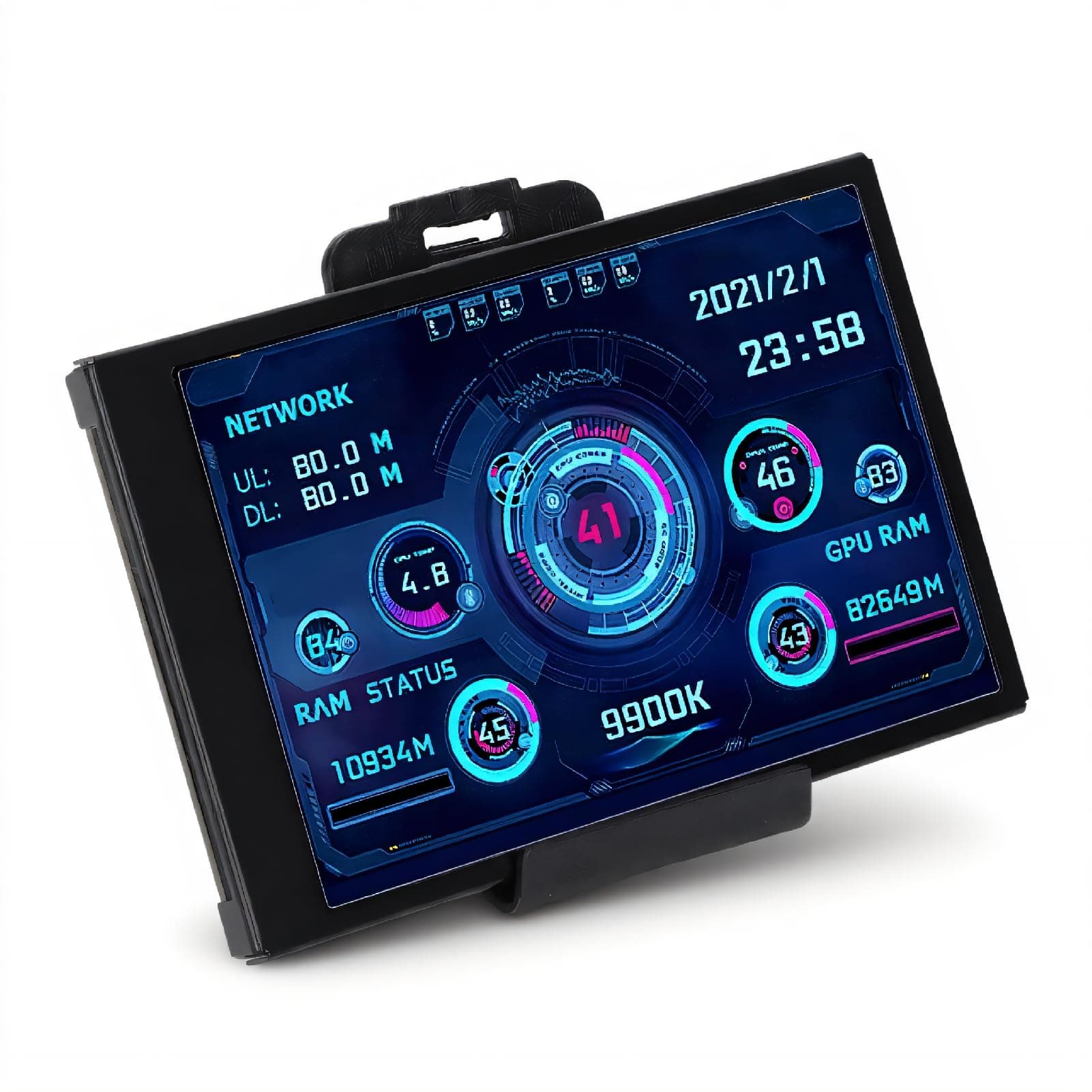 ASHATA 3.5in pc case Screen, USB Mini Screen, PC Temperature Display PC CPU Data Monitor Sensor Panel Monitor,PC Computer Temp