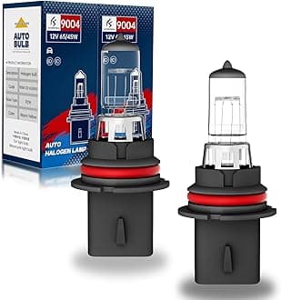 9004/HB1 Halogen Headlight Bulbs, 12V 55W, 3800K,4000 Lumens,Headlight High and Low Beam,Automotive Headlight Bulbs,Head Light Bulbs for Car,9004 Bulbs, Pack of 2