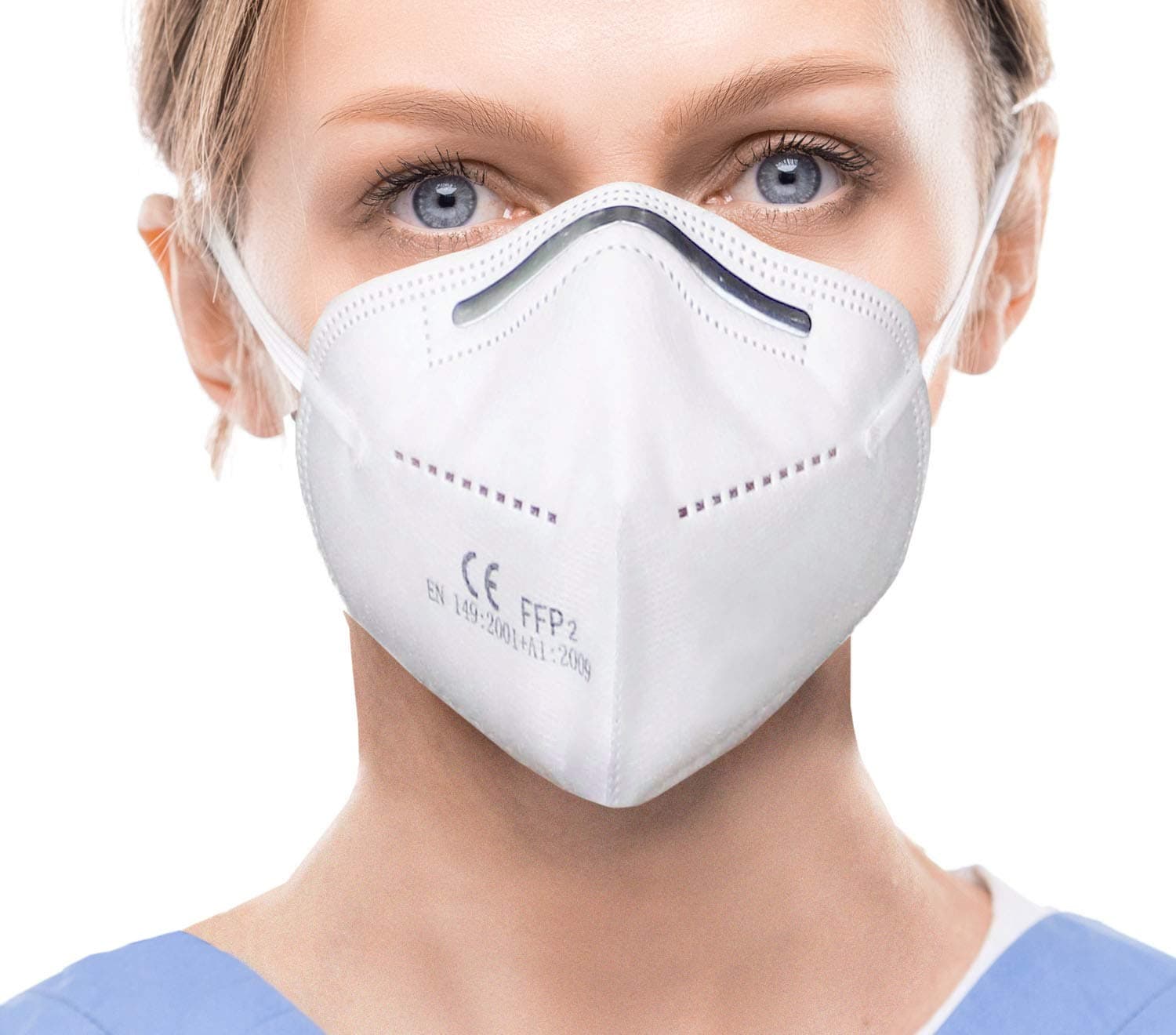 First Grade FFP2 KN95 Fluid Resistant CE Certified Protective Face Mask [5 Pack]