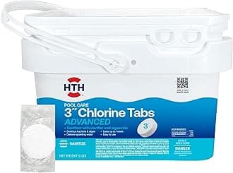 42052W Pool Care 3" Chlorine Tabs Advanced, Individually Wrapped Tablets - Swimming Pool Sanitizer with Clarifier & Algaecide, Destroys Bacteria & Algae, Delivers Clear Water All Season, 5 lbs